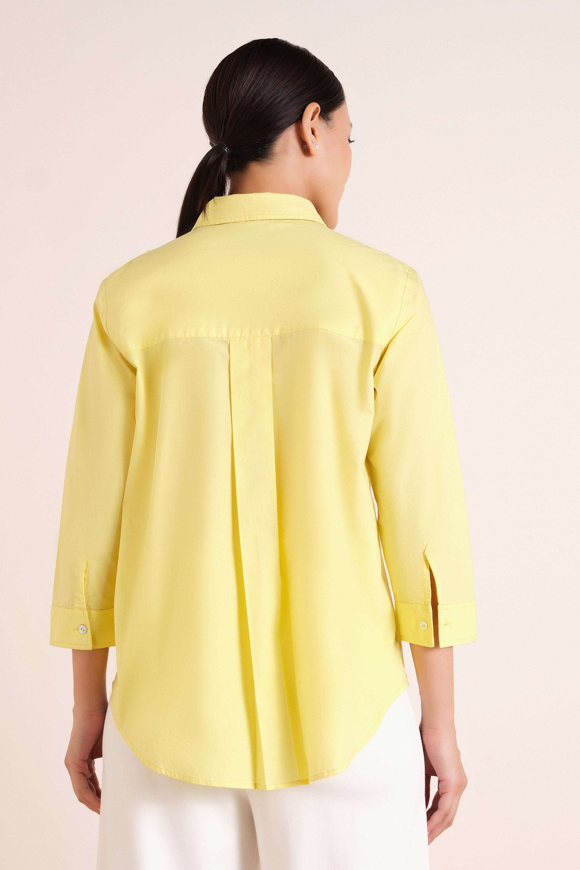 Solid-Blended-Fabric-Women-s-Top