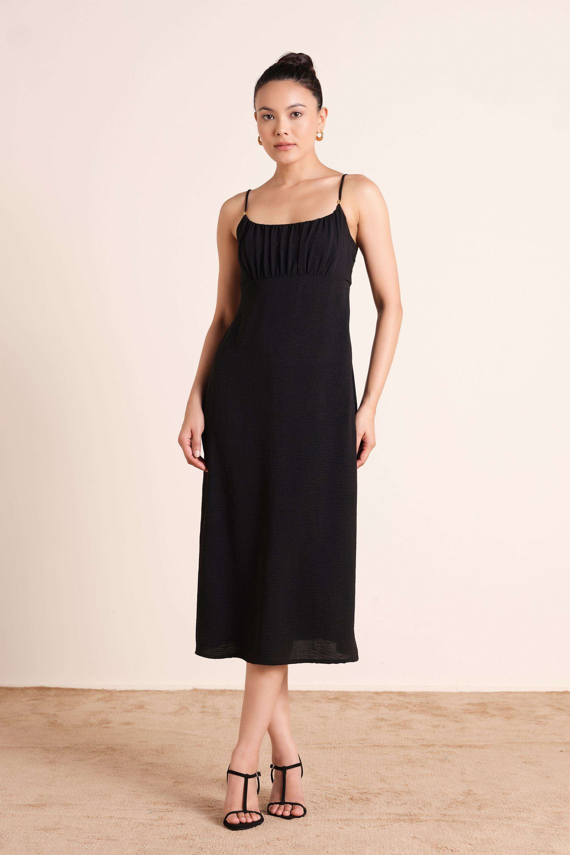 and Solid Blended Fabric Women Dress-picture-37