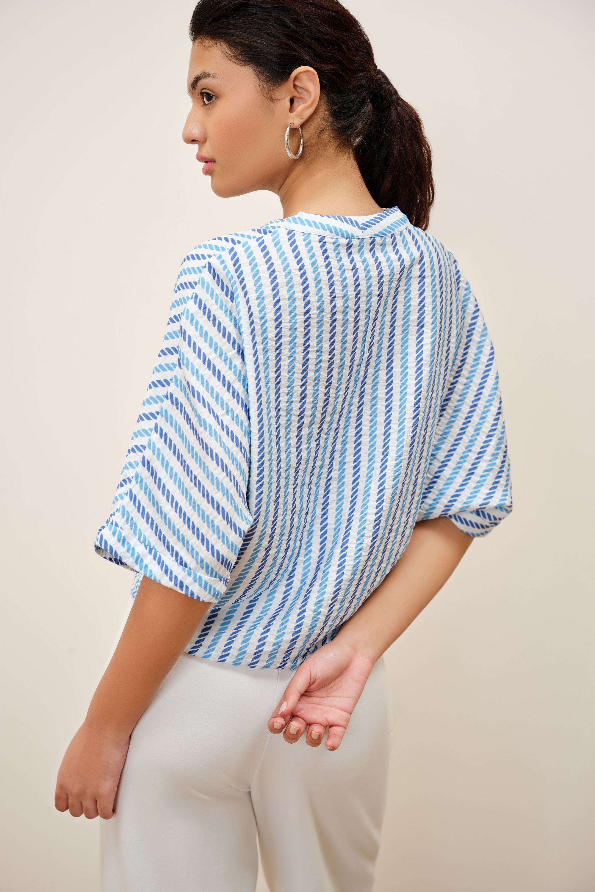 Solid-Blended-Fabric-Women-s-Top