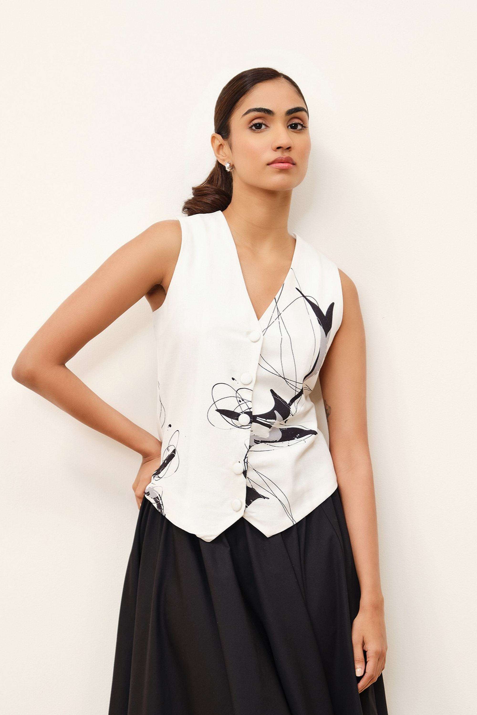 Solid-Blended-Fabric-Women-s-Top