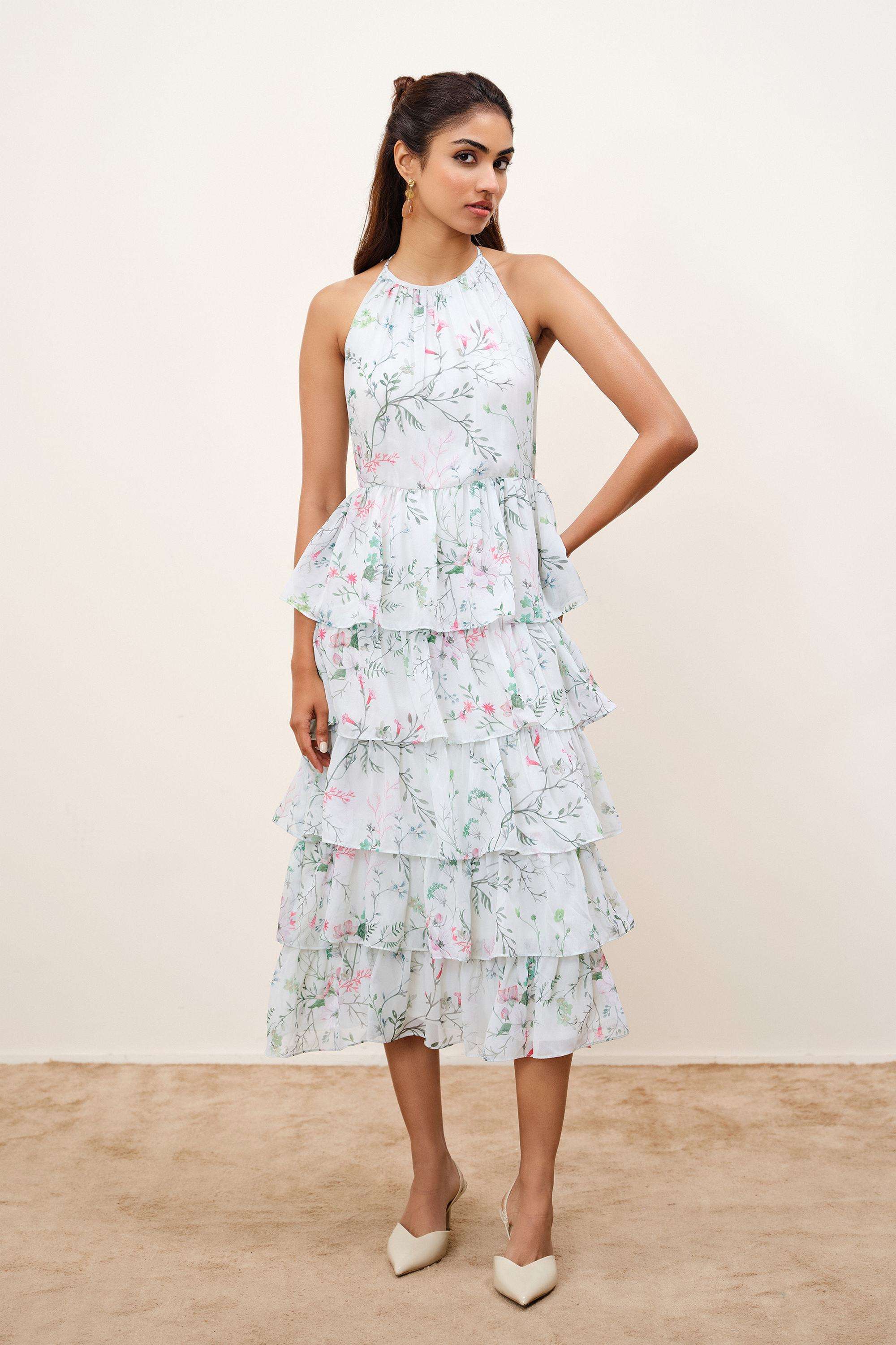 Solid-Blended-Fabric-Women-s-Dress