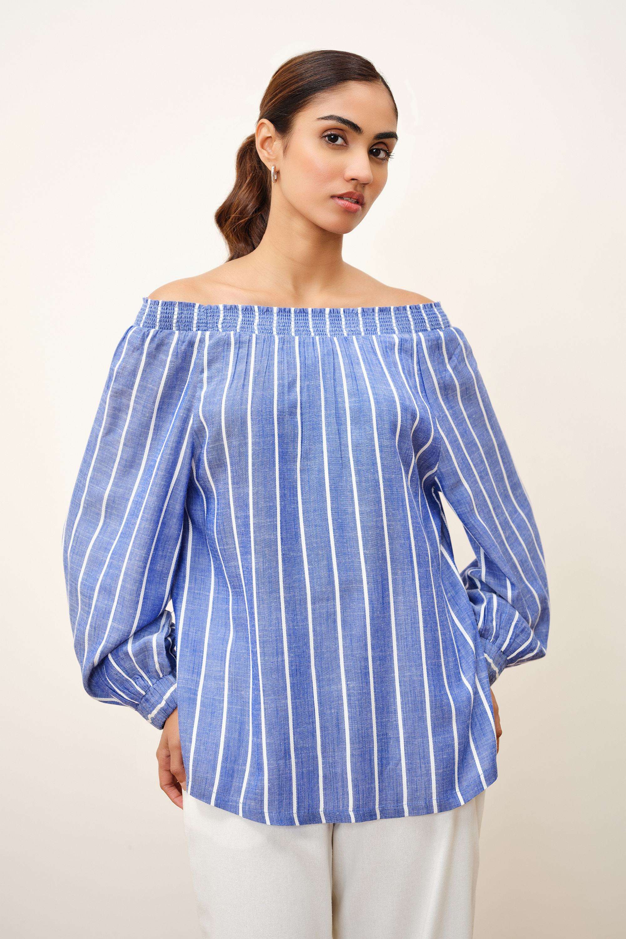 Solid-Blended-Fabric-Women-s-Top