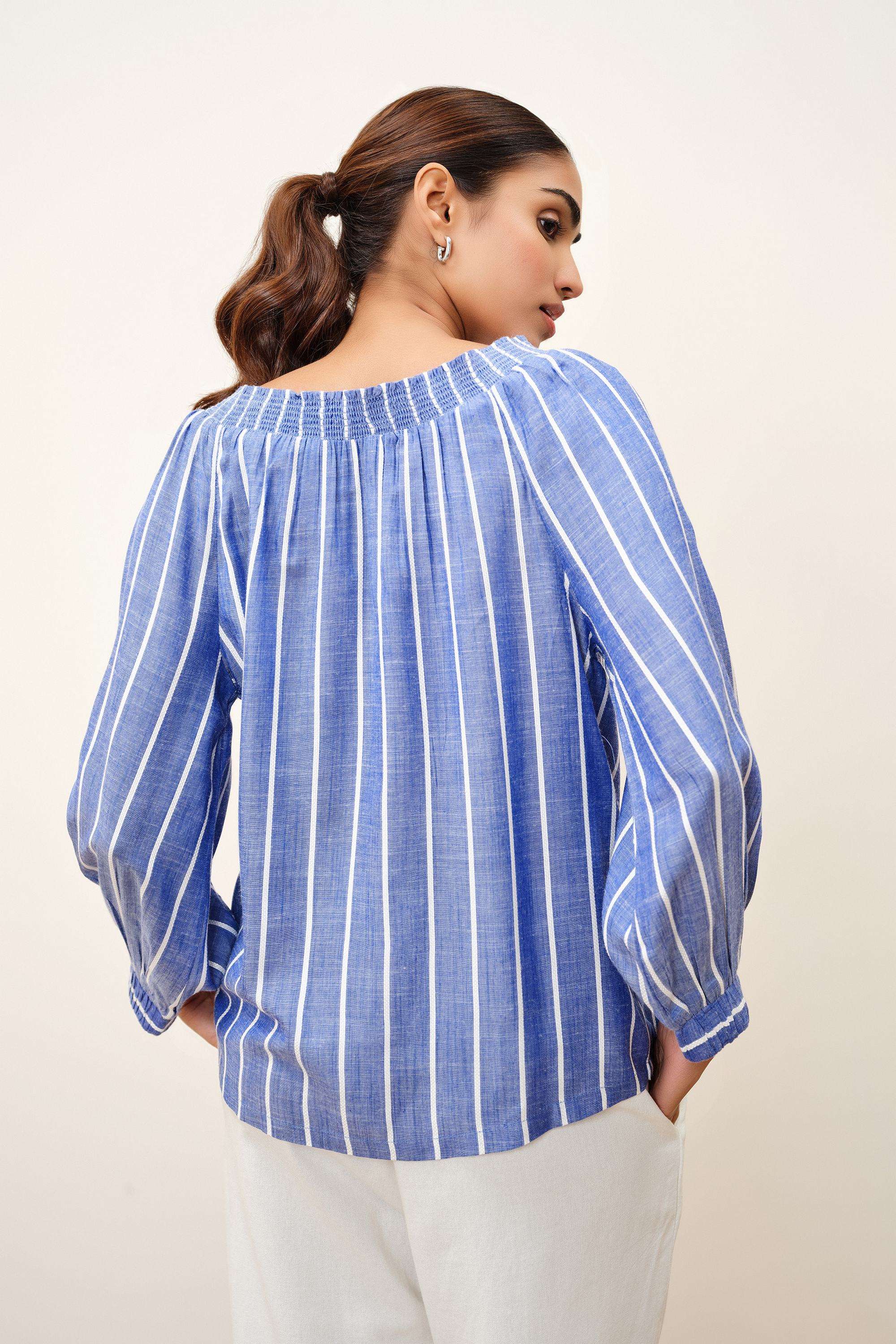 Solid-Blended-Fabric-Women-s-Top