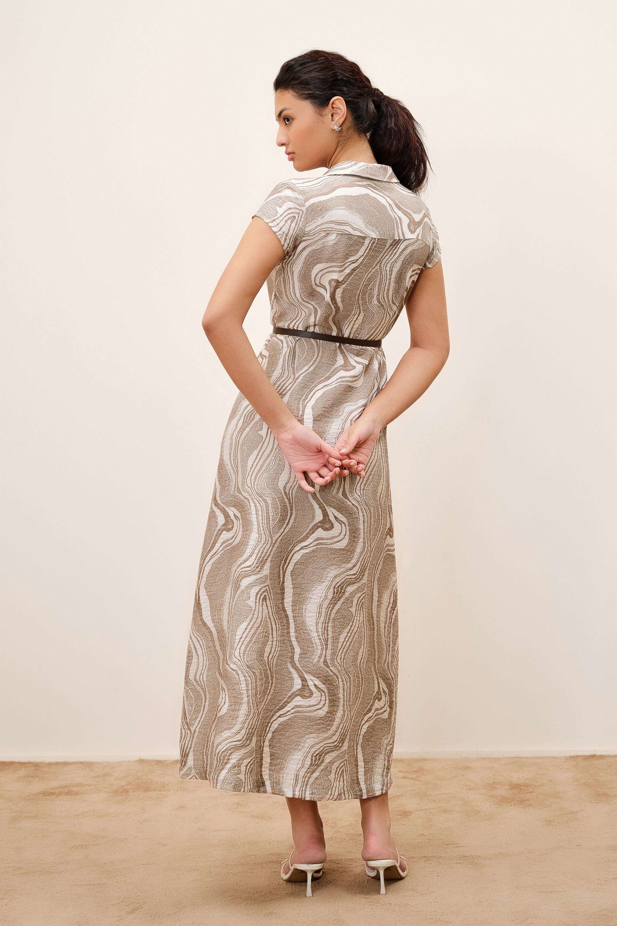 Solid-Blended-Fabric-Women-Dress