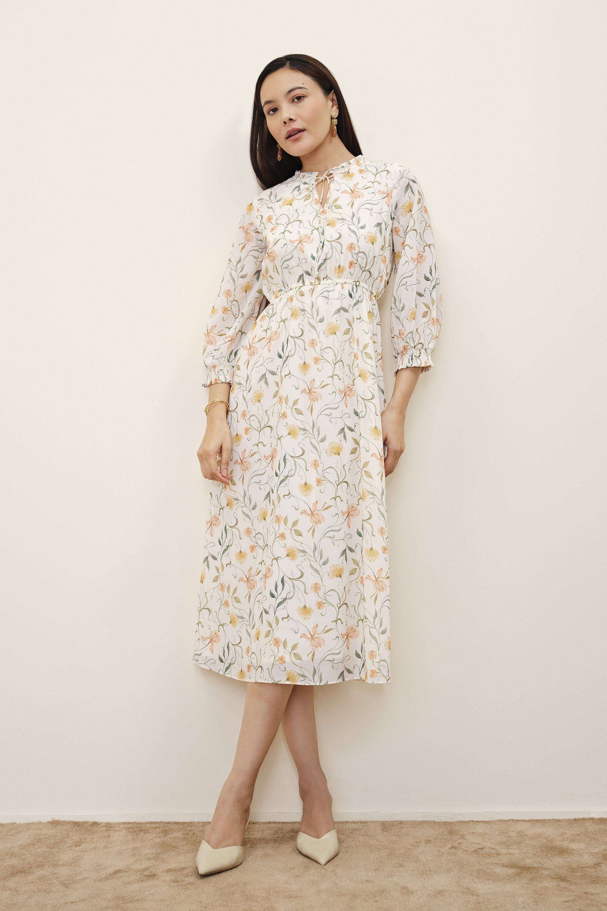 Solid-Blended-Fabric-Women-s-Dress