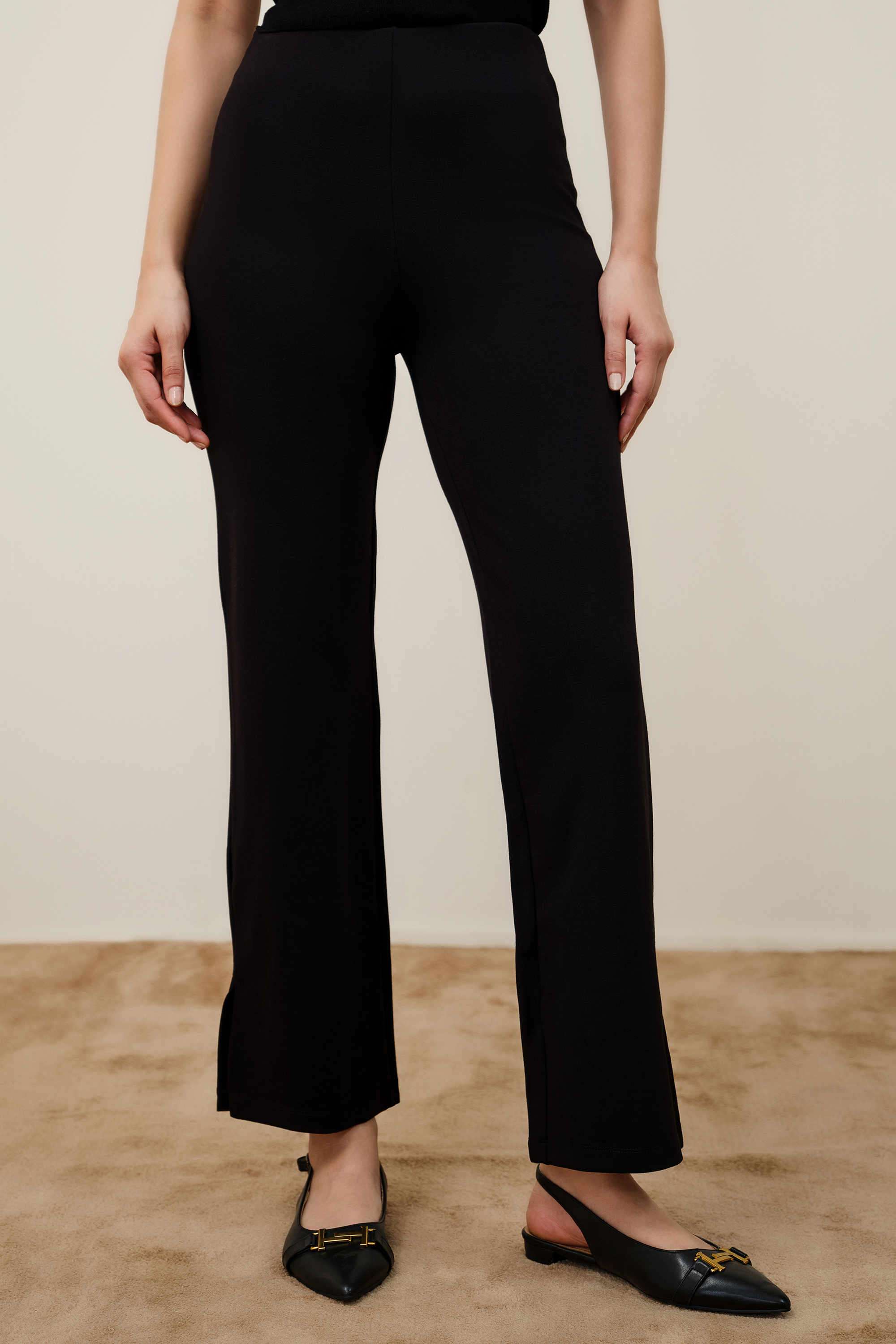 Solid-Regular-Fit-Nylon-Women-s-Casual-Wear-Trousers