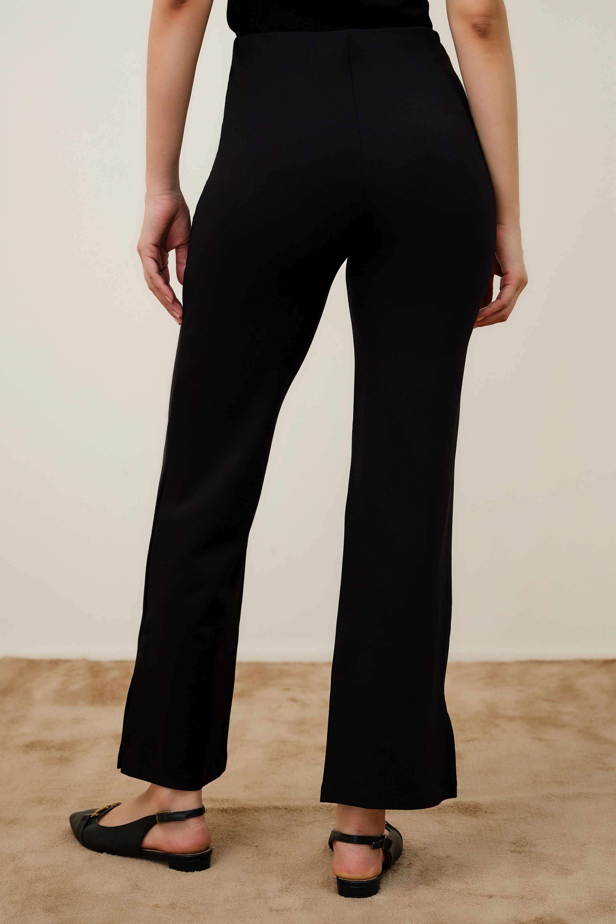 Solid-Regular-Fit-Nylon-Women-s-Casual-Wear-Trousers