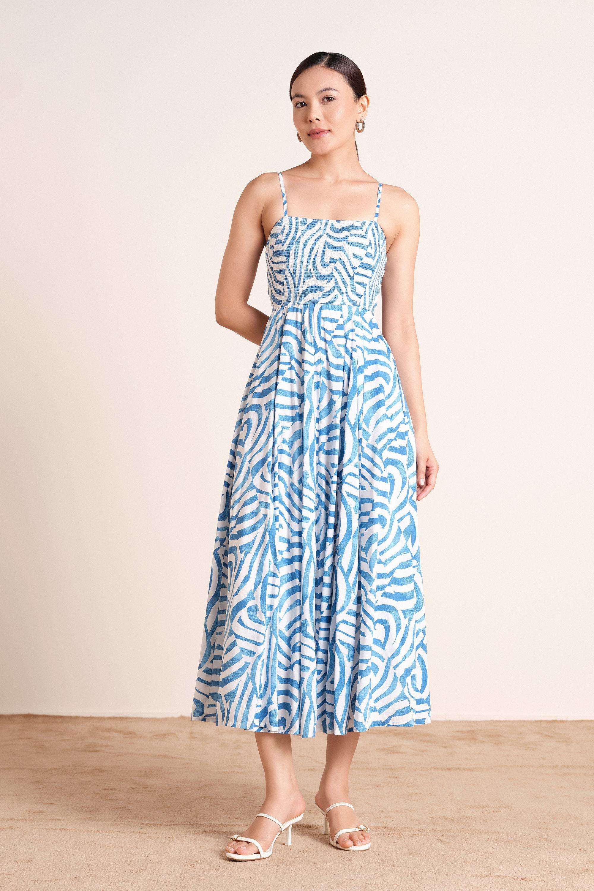 Solid-Blended-Fabric-Women-Dress