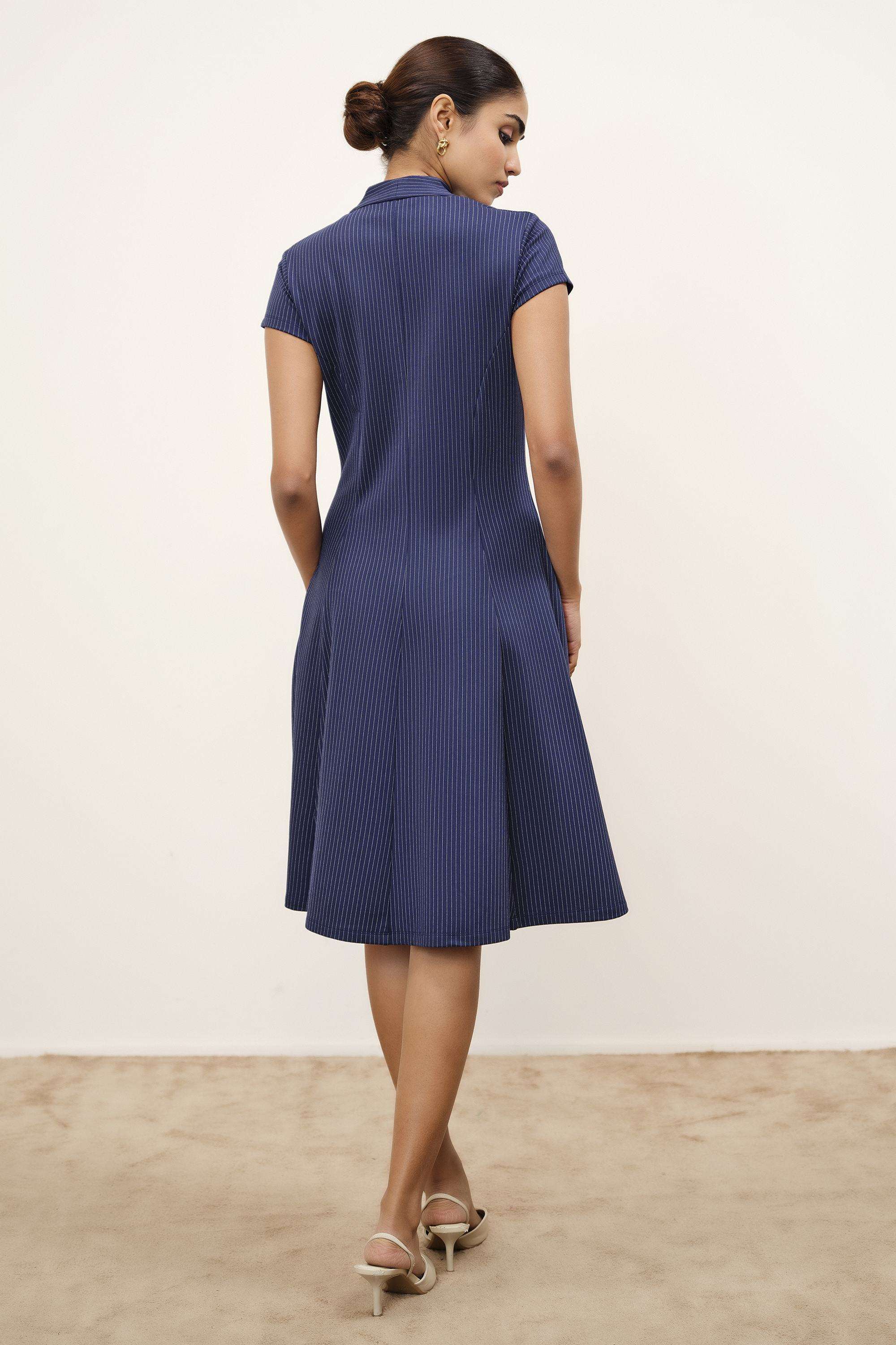 Solid-Blended-Fabric-Women-s-Dress