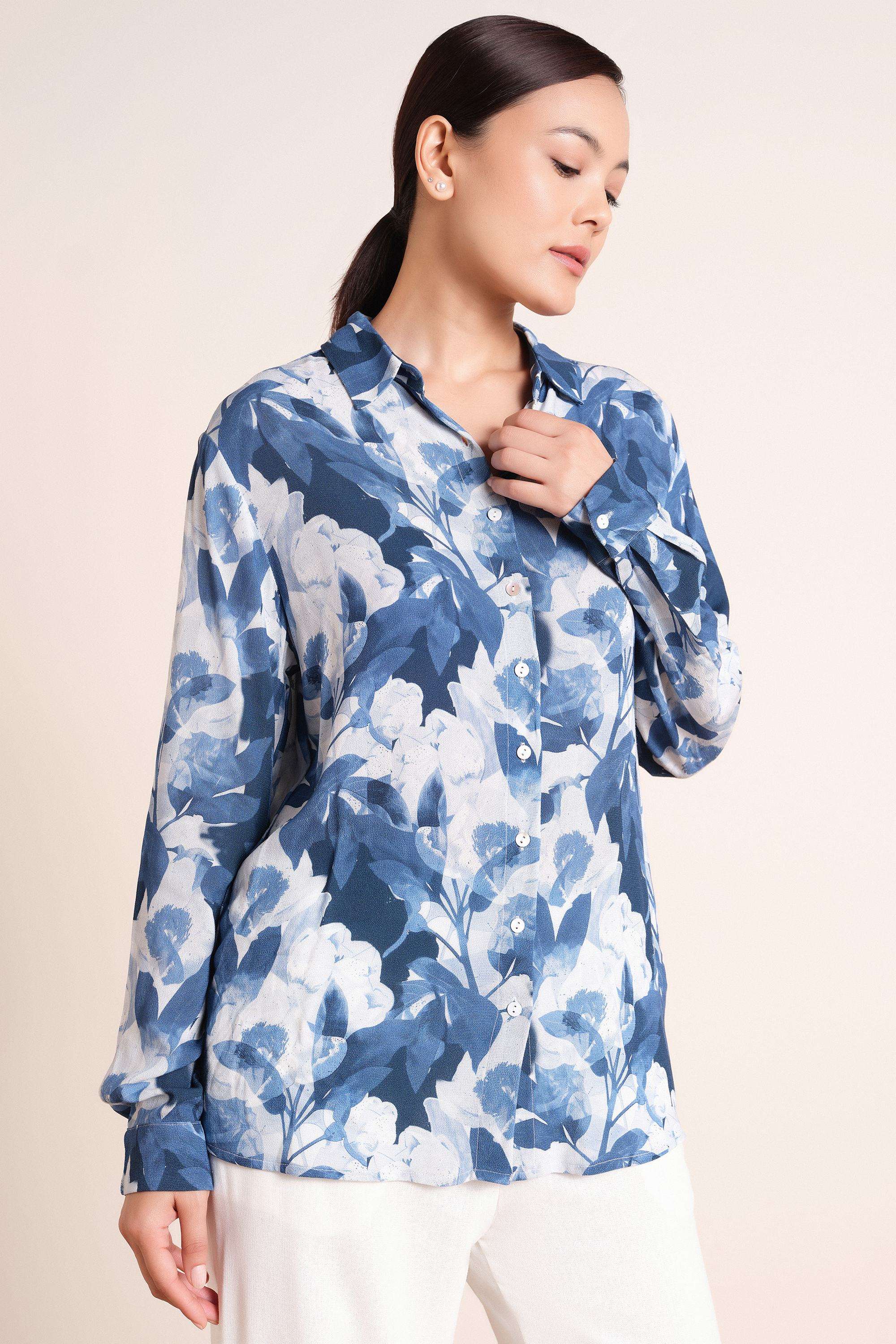 Solid-Blended-Fabric-Women-s-Top