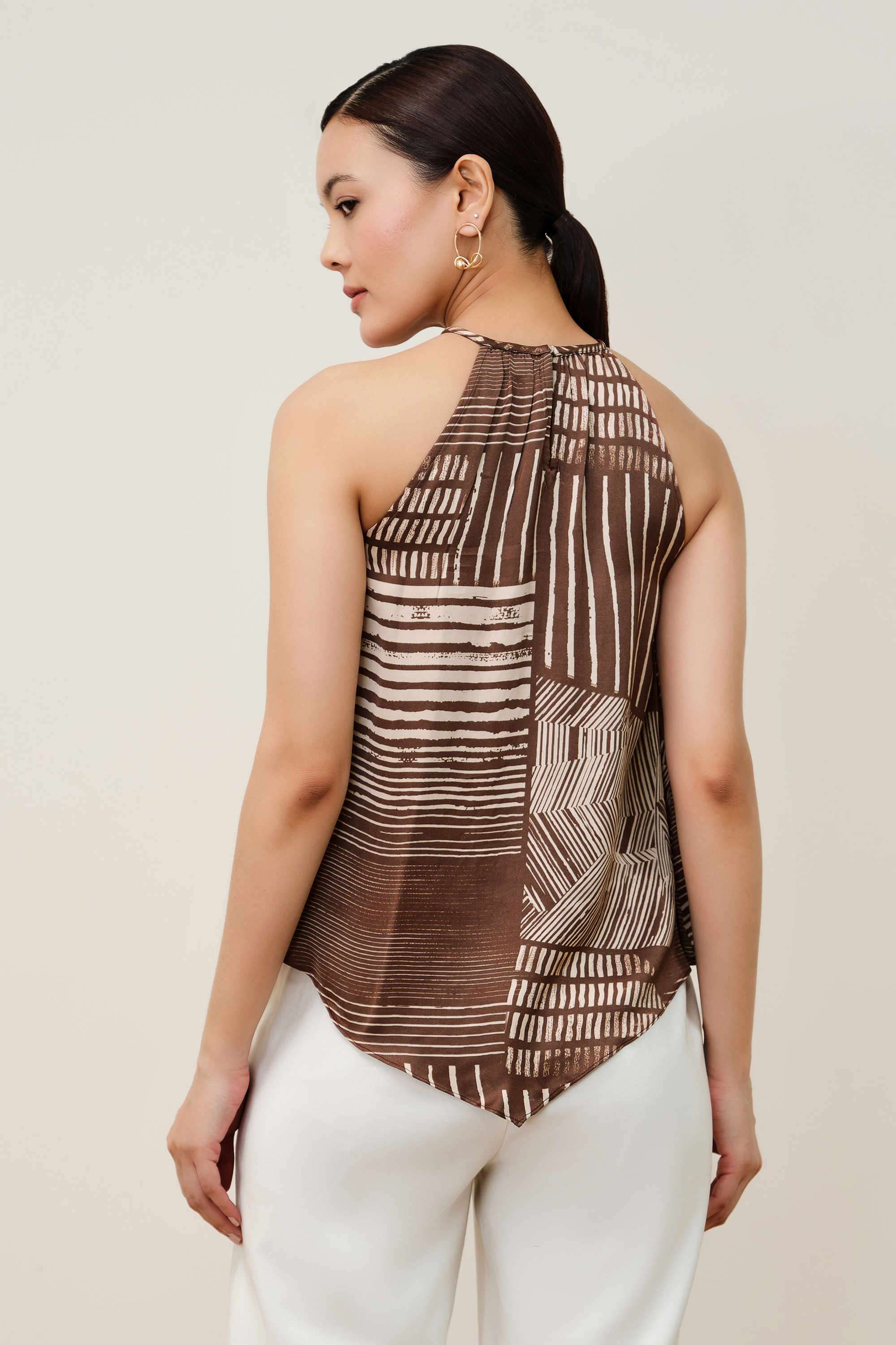Printed-Modal-Halter-Neck-Women-s-Top