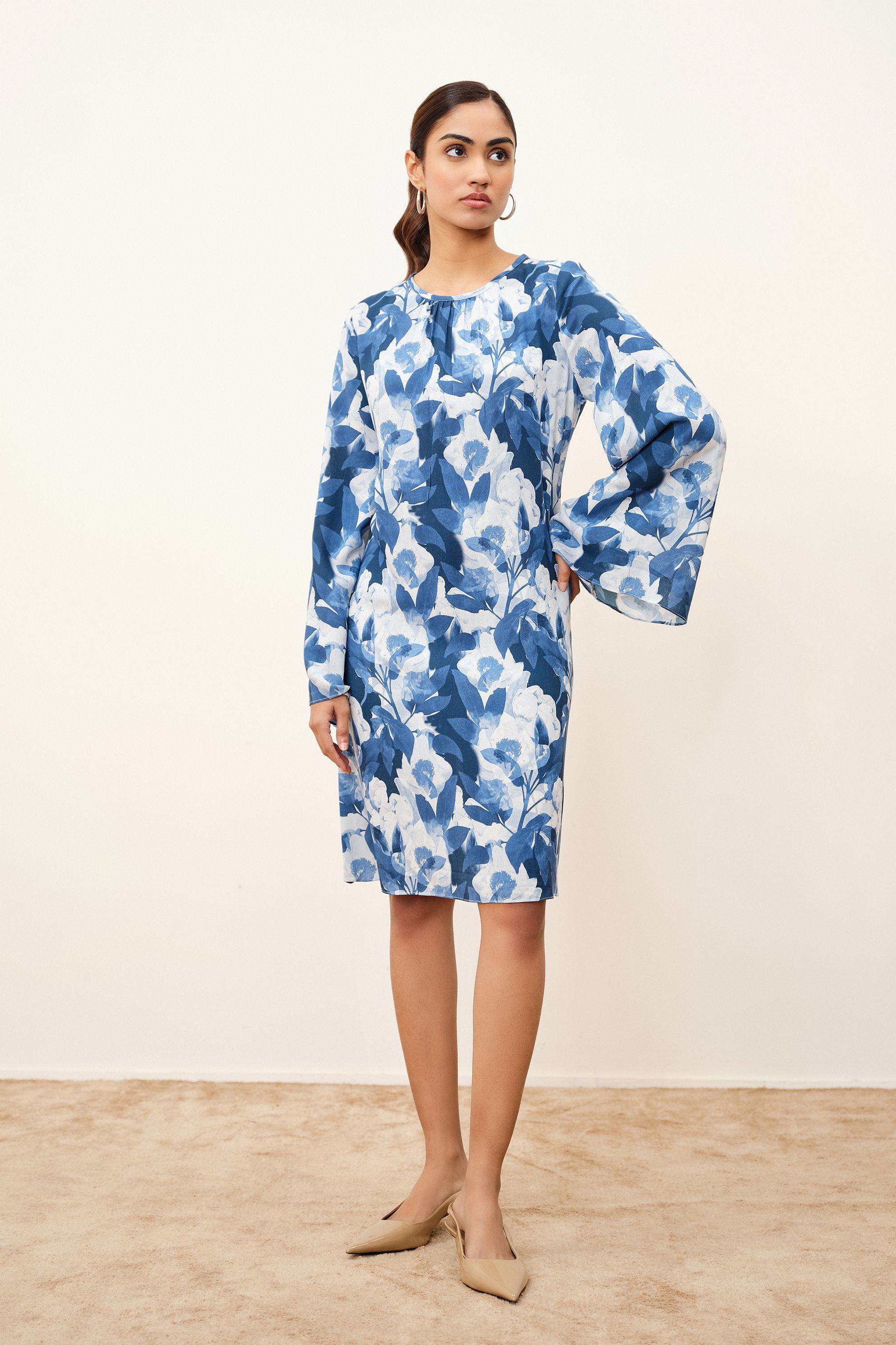 Solid-Blended-Fabric-Women-s-Dress