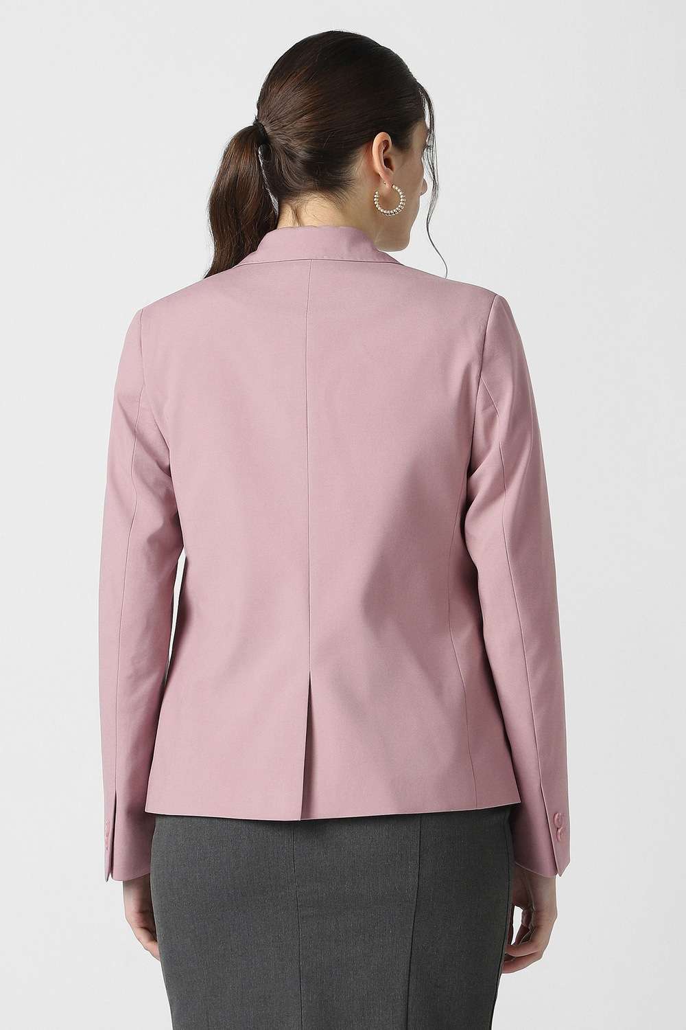 Solid-Polyester-Women-s-Blazer