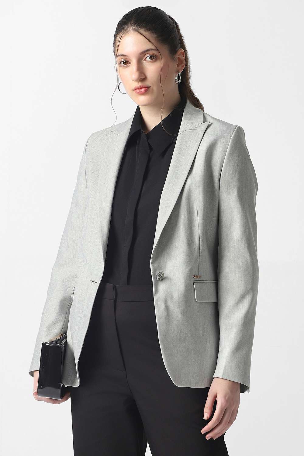 Textured-Polyester-Women-s-Blazer