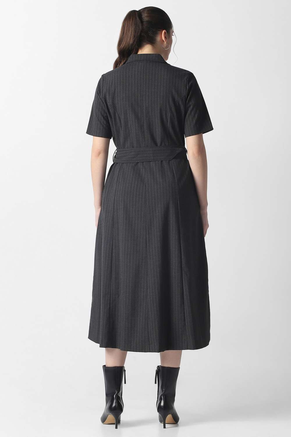 Stripes-Polyester-Women-Dress