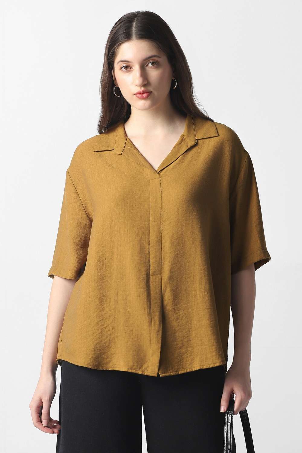 Solid-Rayon-Women-s-Top
