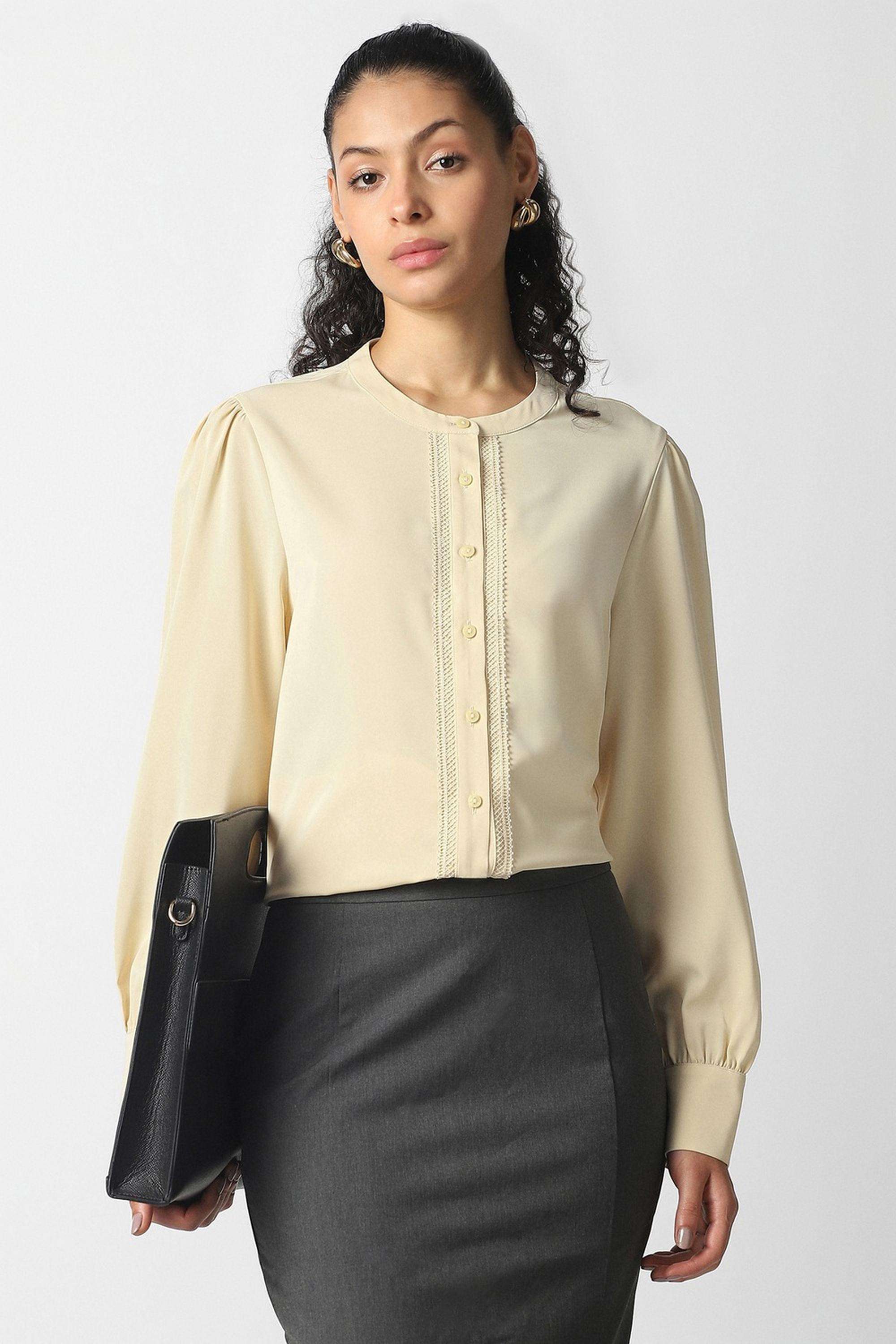 Solid-Straight-Fit-Blended-Fabric-Women-s-Casual-Wear-Trousers