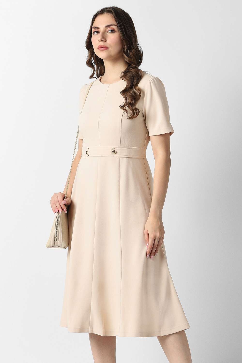 Solid-Polyester-Women-Dress