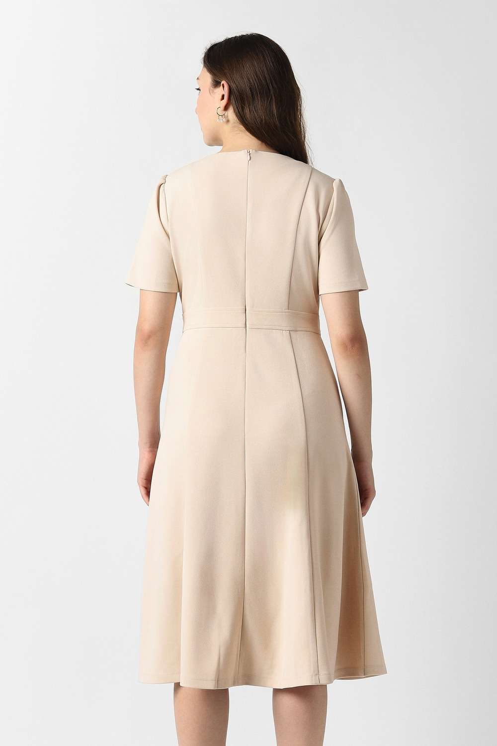 Solid-Polyester-Women-Dress