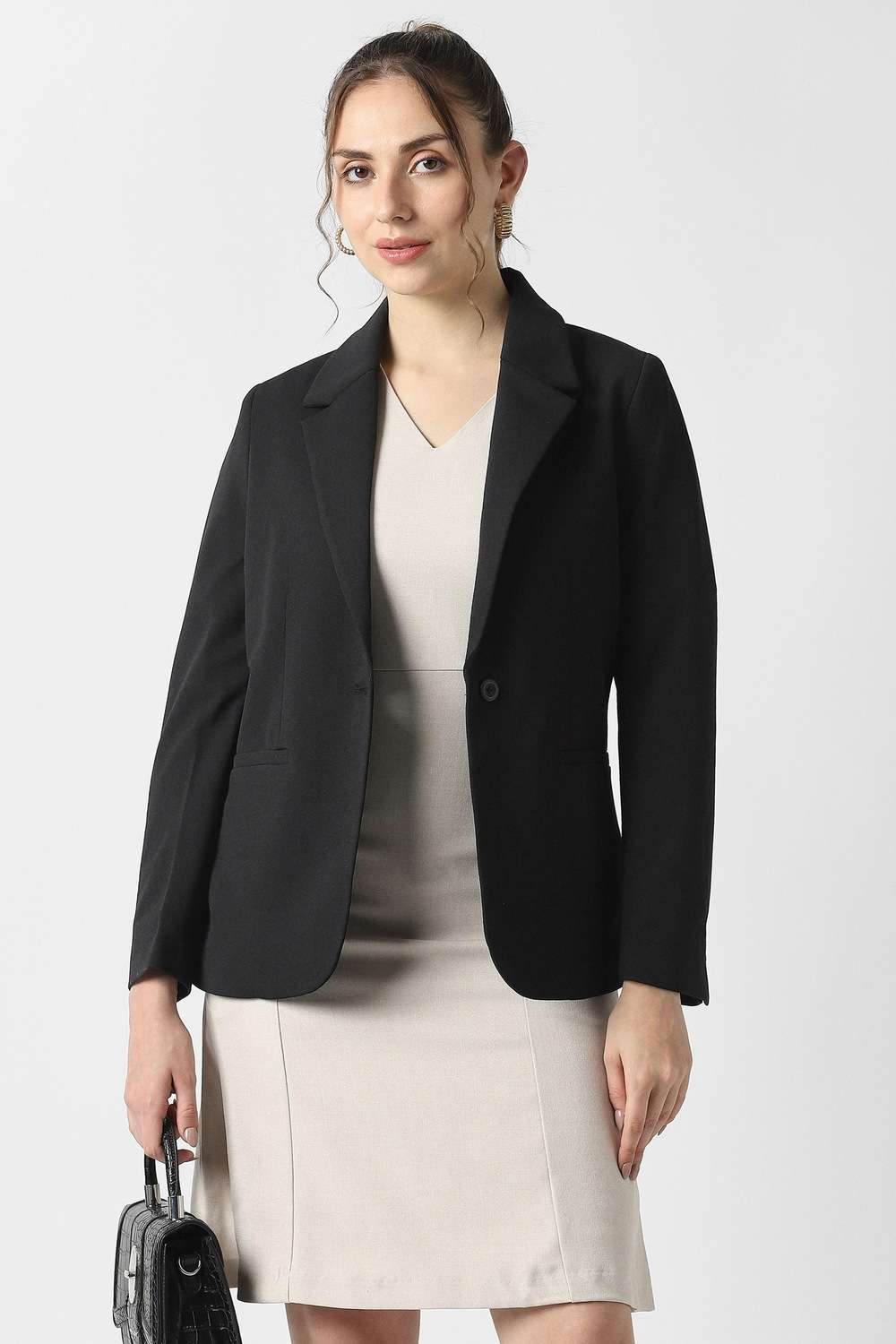 Solid-Rayon-Women-s-Blazer