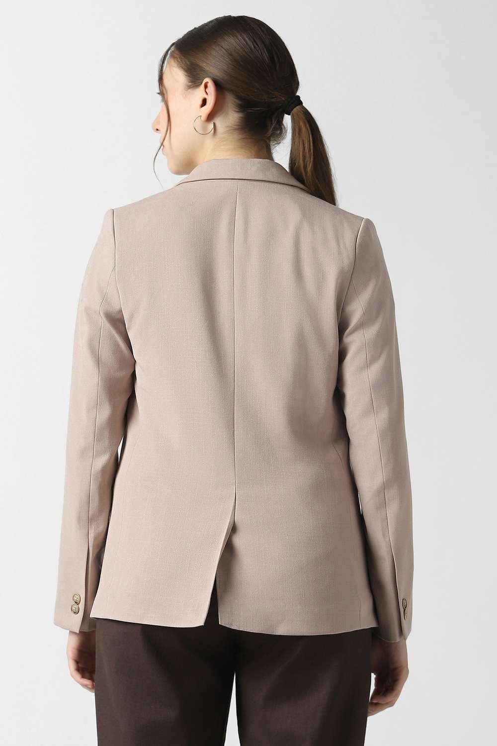 Solid-Polyester-Women-s-Blazer