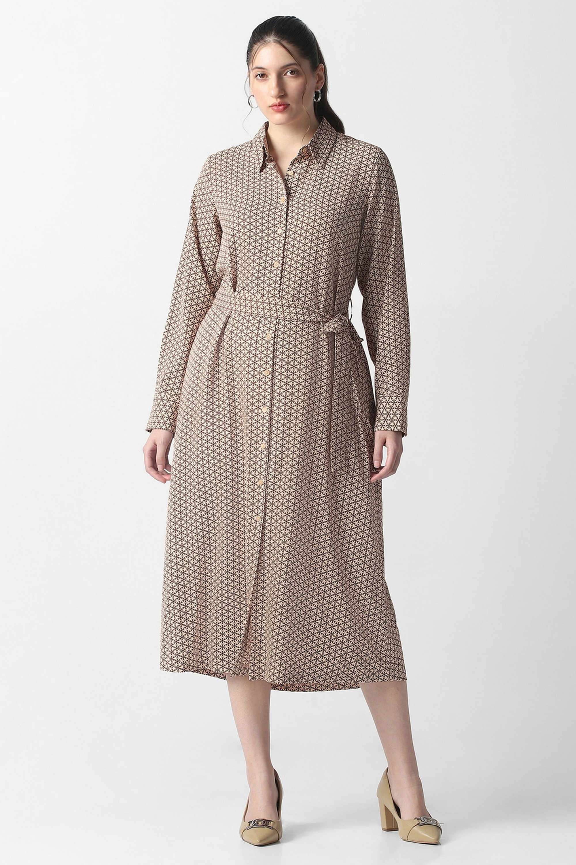 van heusen Modern Collared Blended Fabric Women's Dress-picture-13