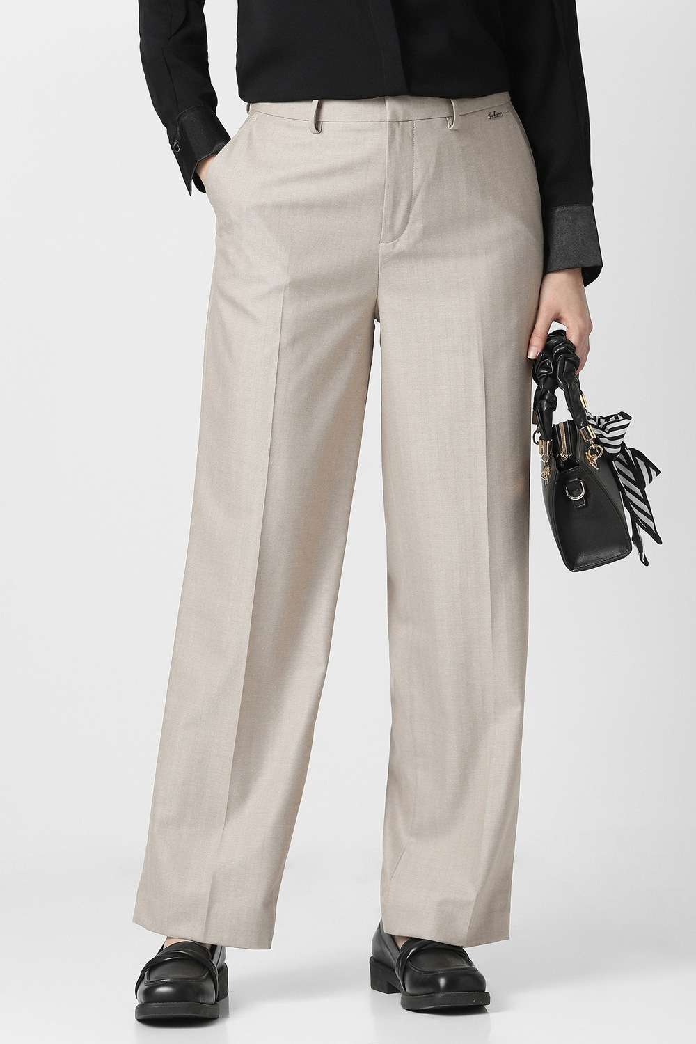 Polyester-Straight-Fit-Women-s-Trousers