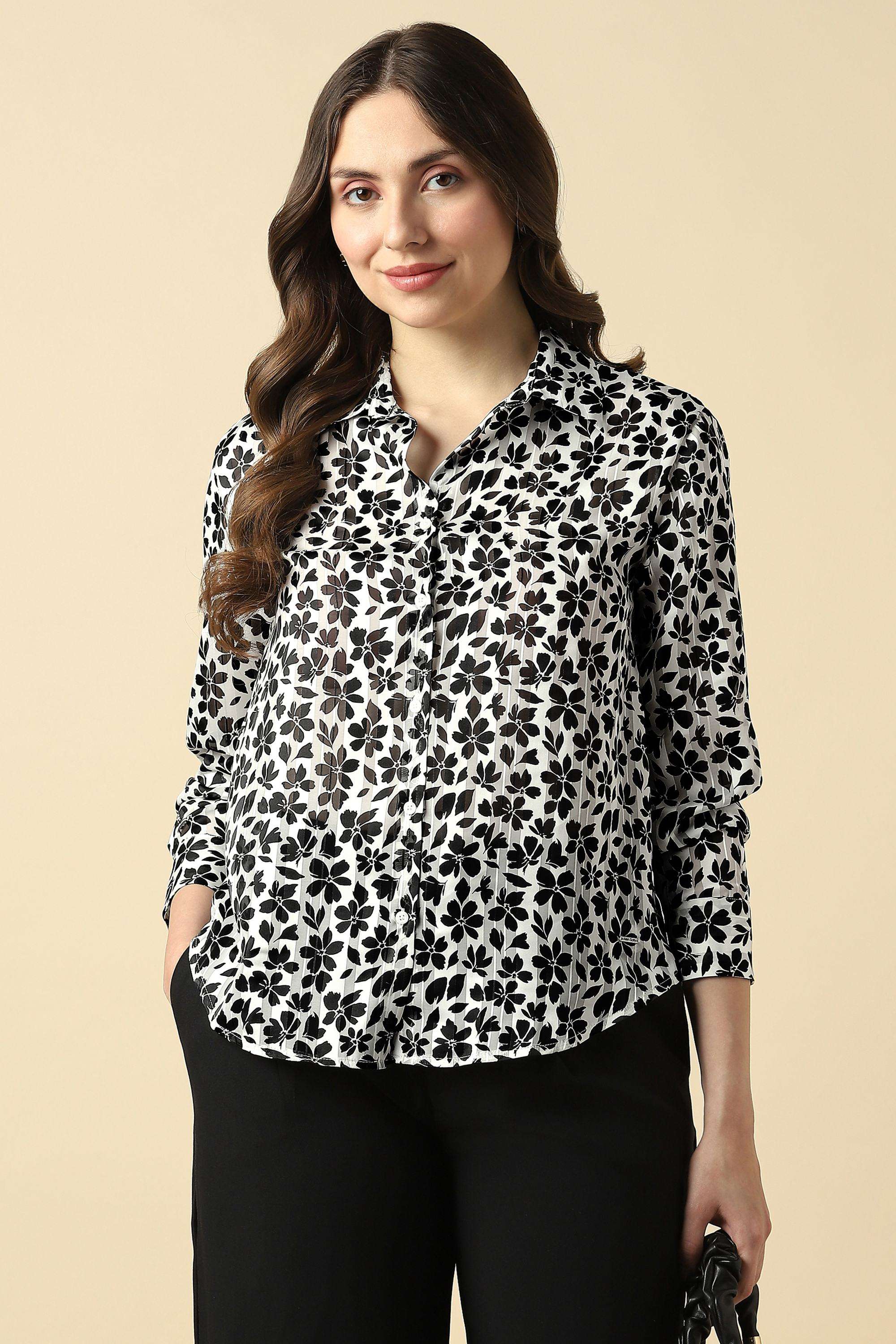 Printed-Polyester-Women-s-Shirt