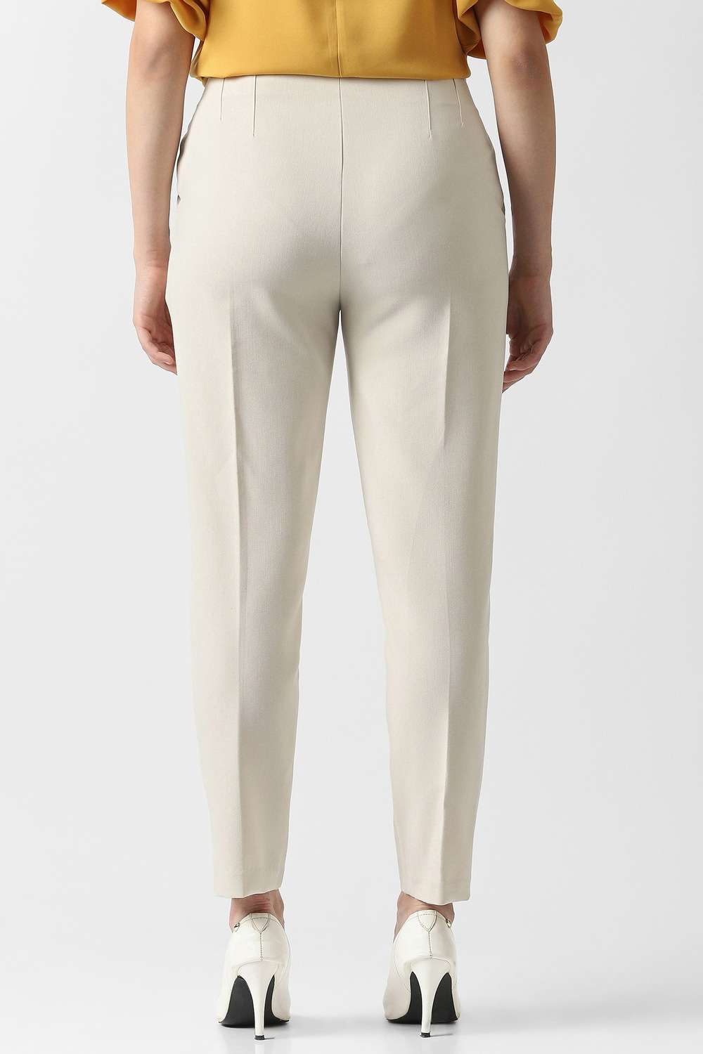 Polyester-Tapered-Fit-Women-s-Trousers