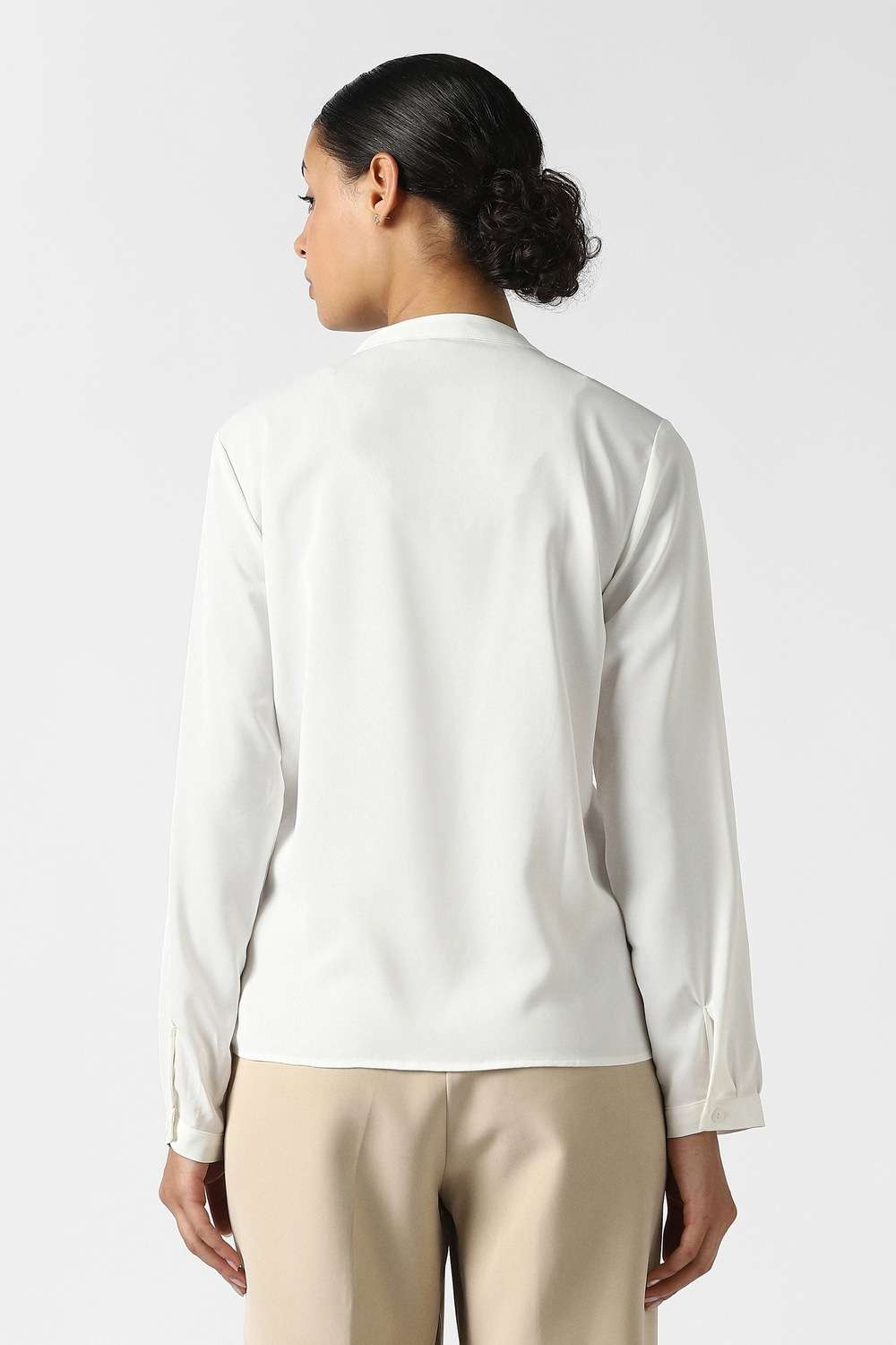 Solid-Polyester-Women-s-Shirt