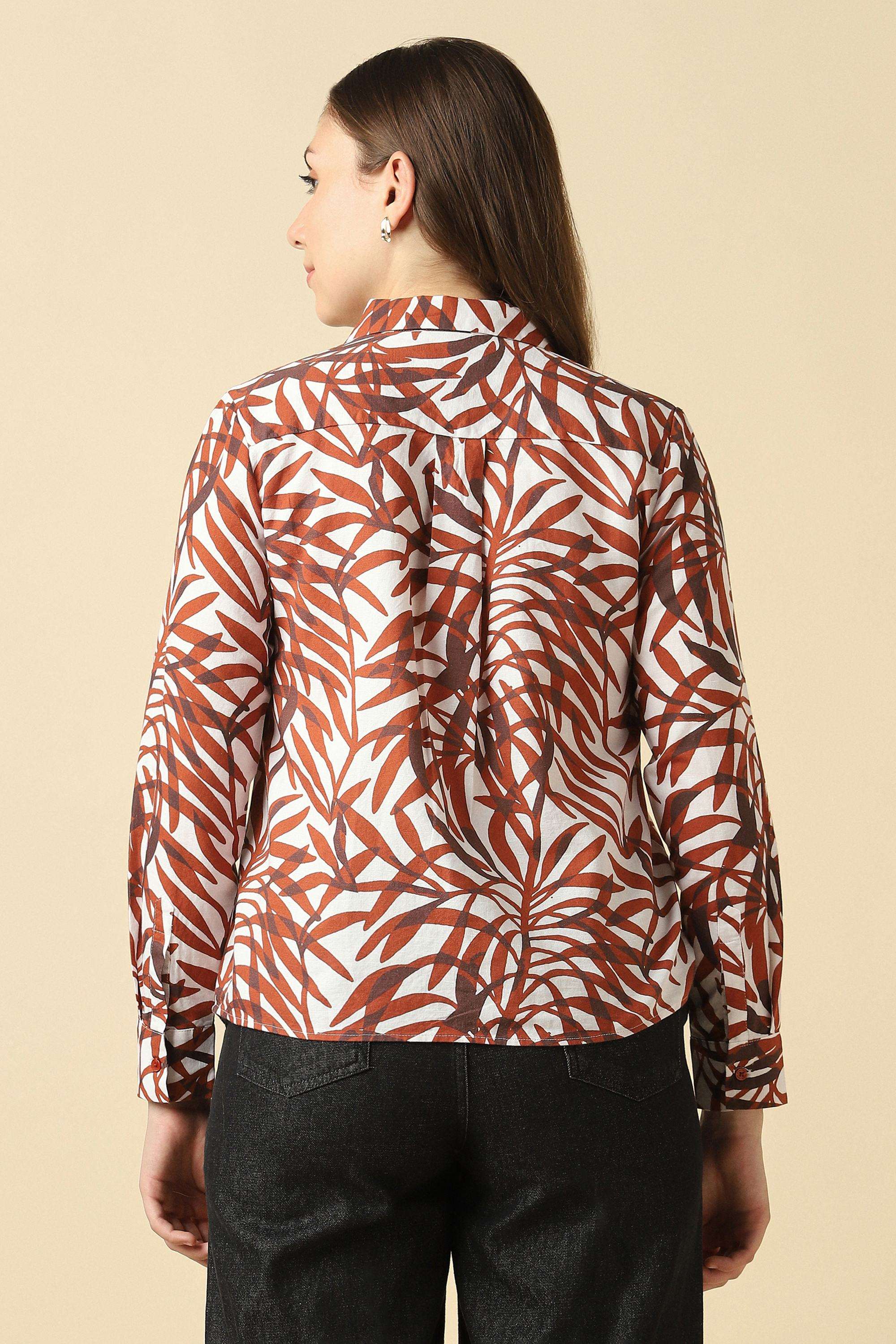 Printed-Cotton-Round-Neck-Women-s-Shirt