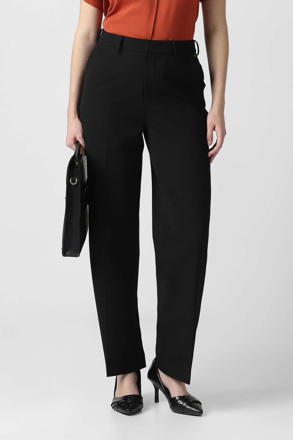 Polyester-Straight-Fit-Women-s-Trousers