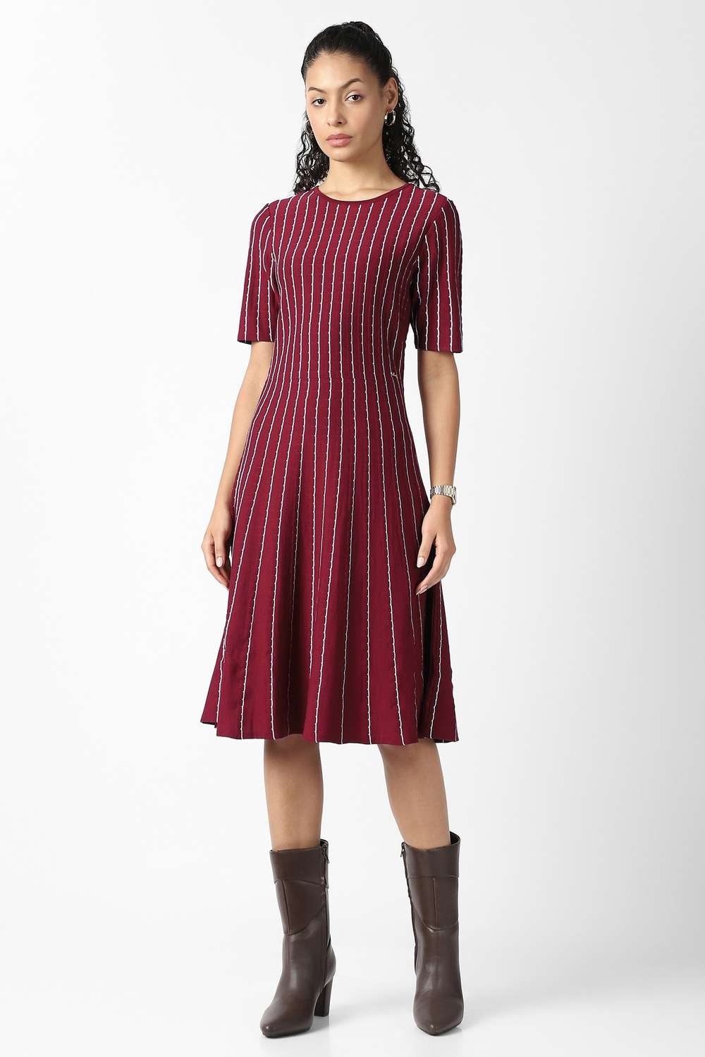 Solid-Viscose-Women-Dress
