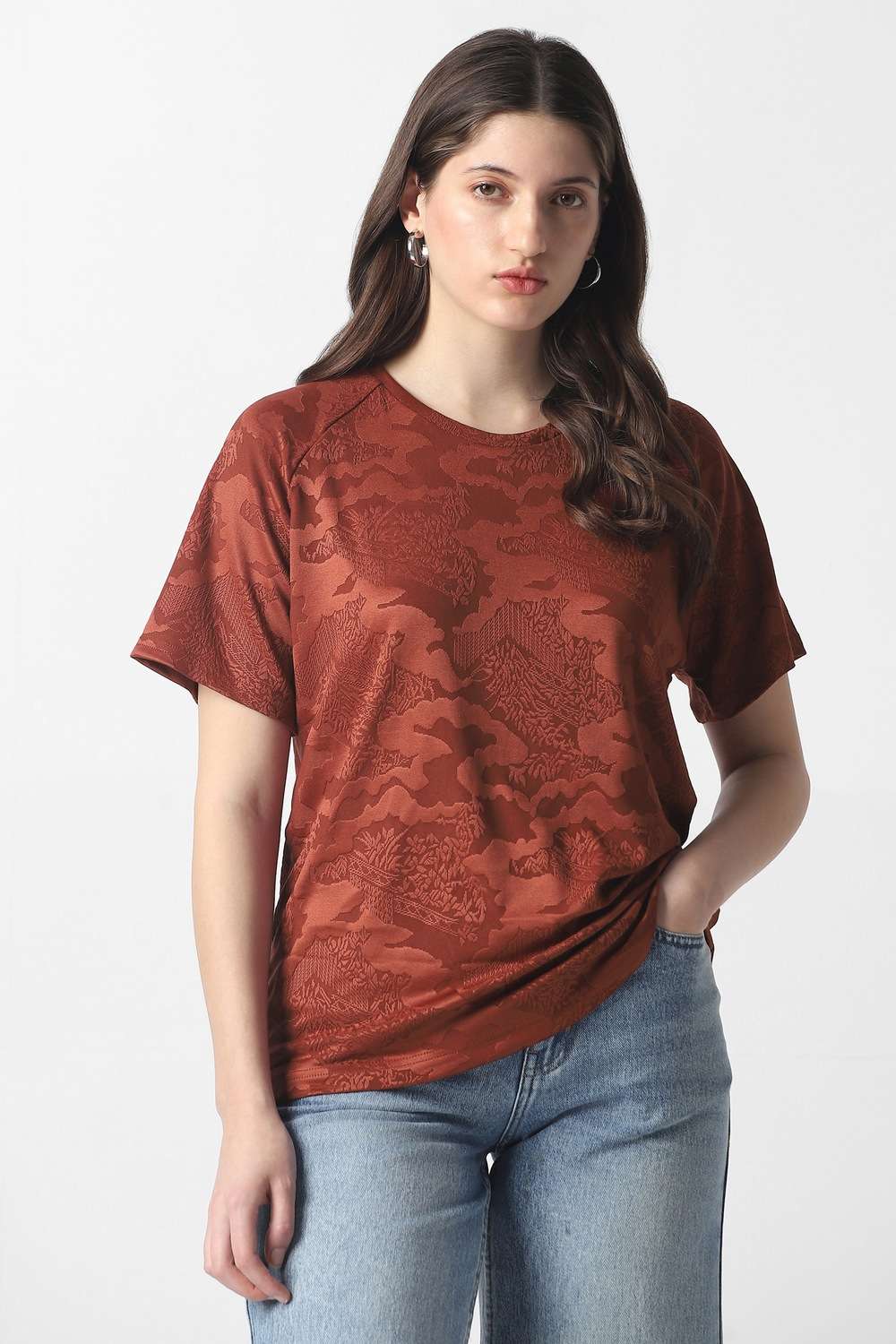 Solid-Polyester-Women-s-Top