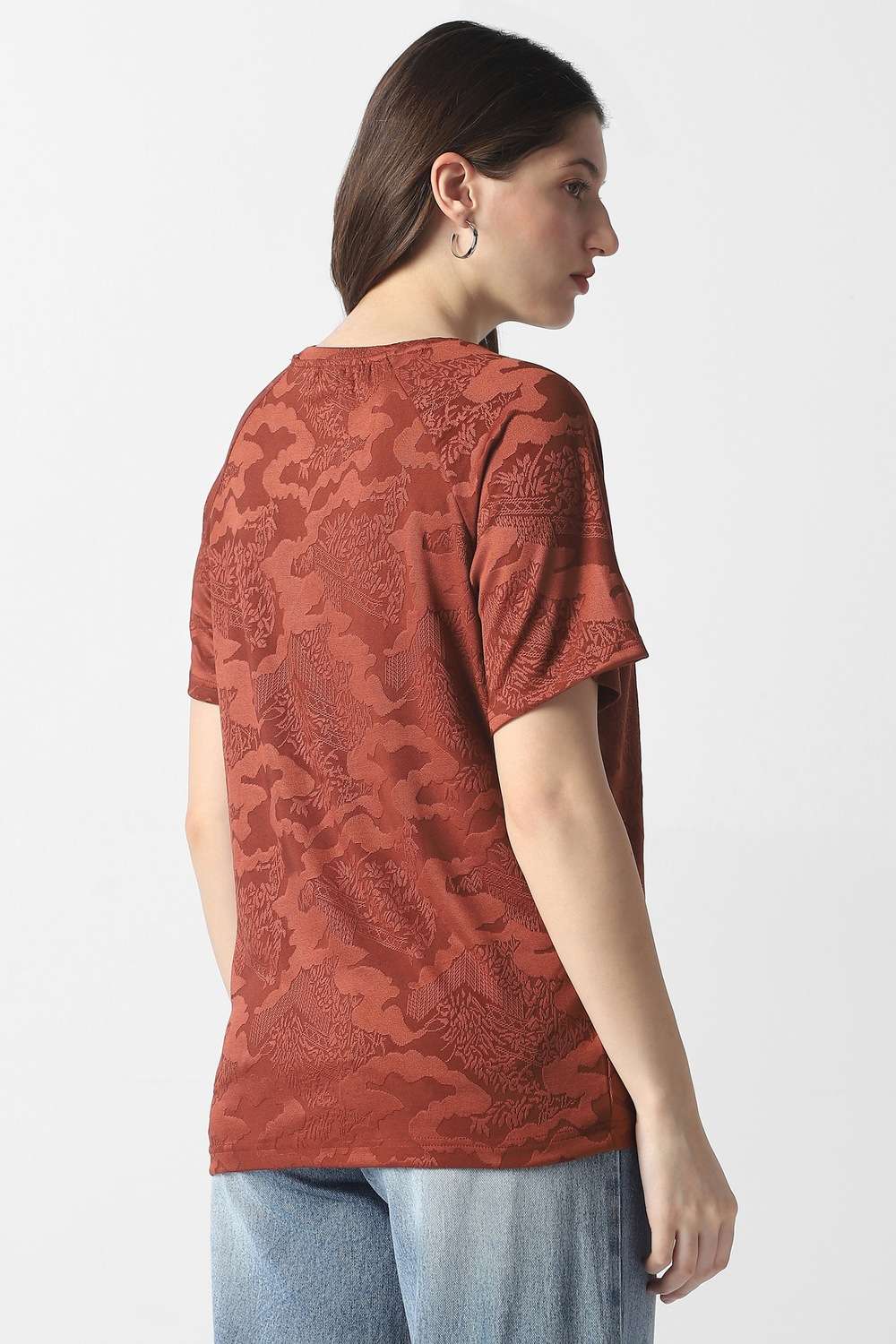 Solid-Polyester-Women-s-Top