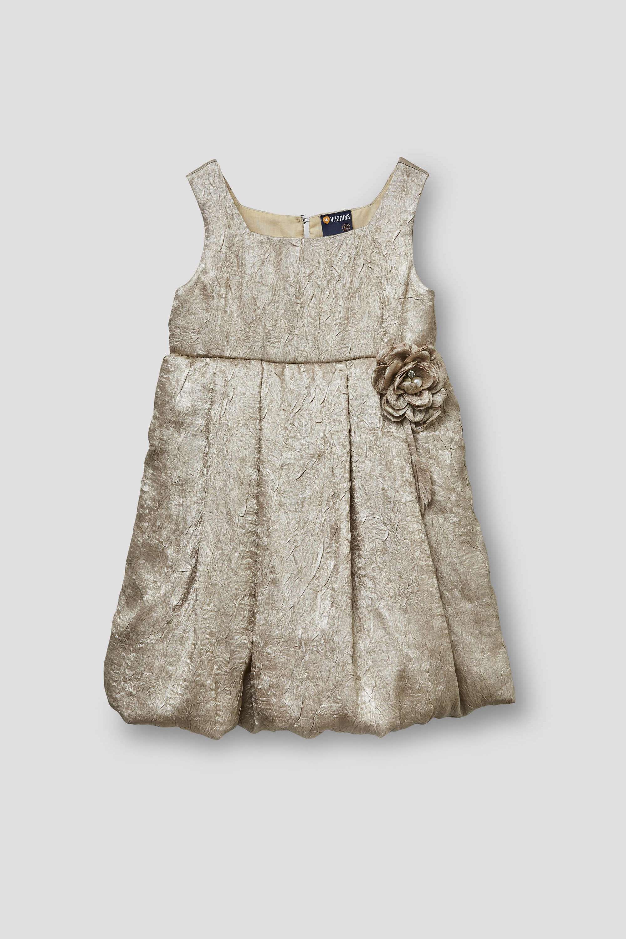 Textured-Blended-Fabric-Square-Neck-Girls-Casual-Wear-Dress