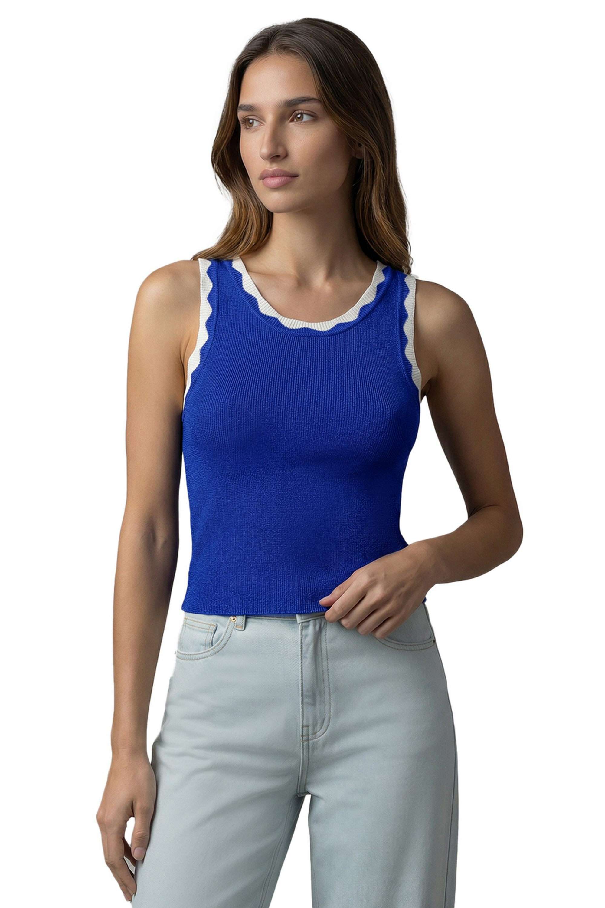 vero moda Solid Viscose V-Neck Women's Top-picture-35