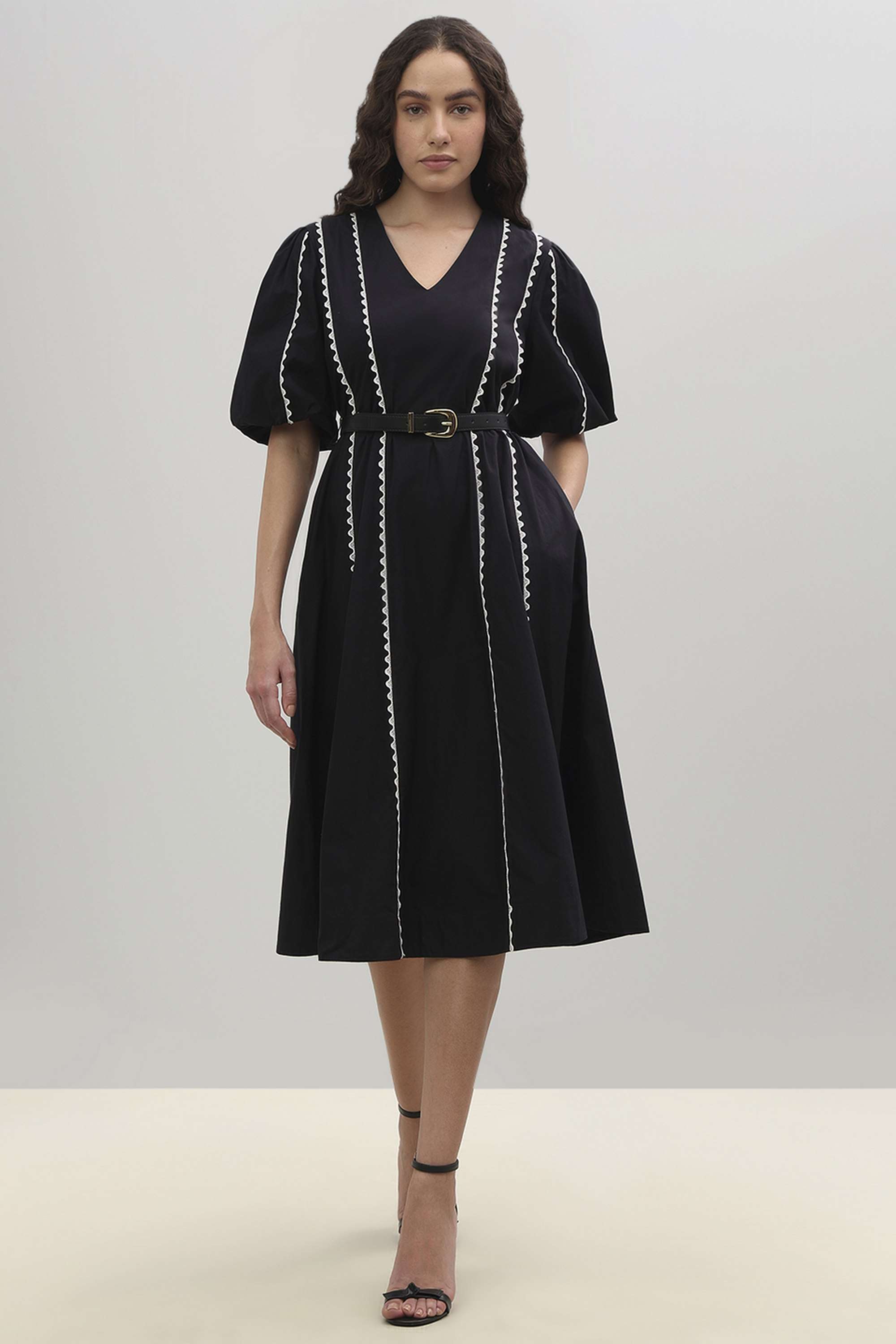 vero moda Solid Cotton Women Dress-picture-17