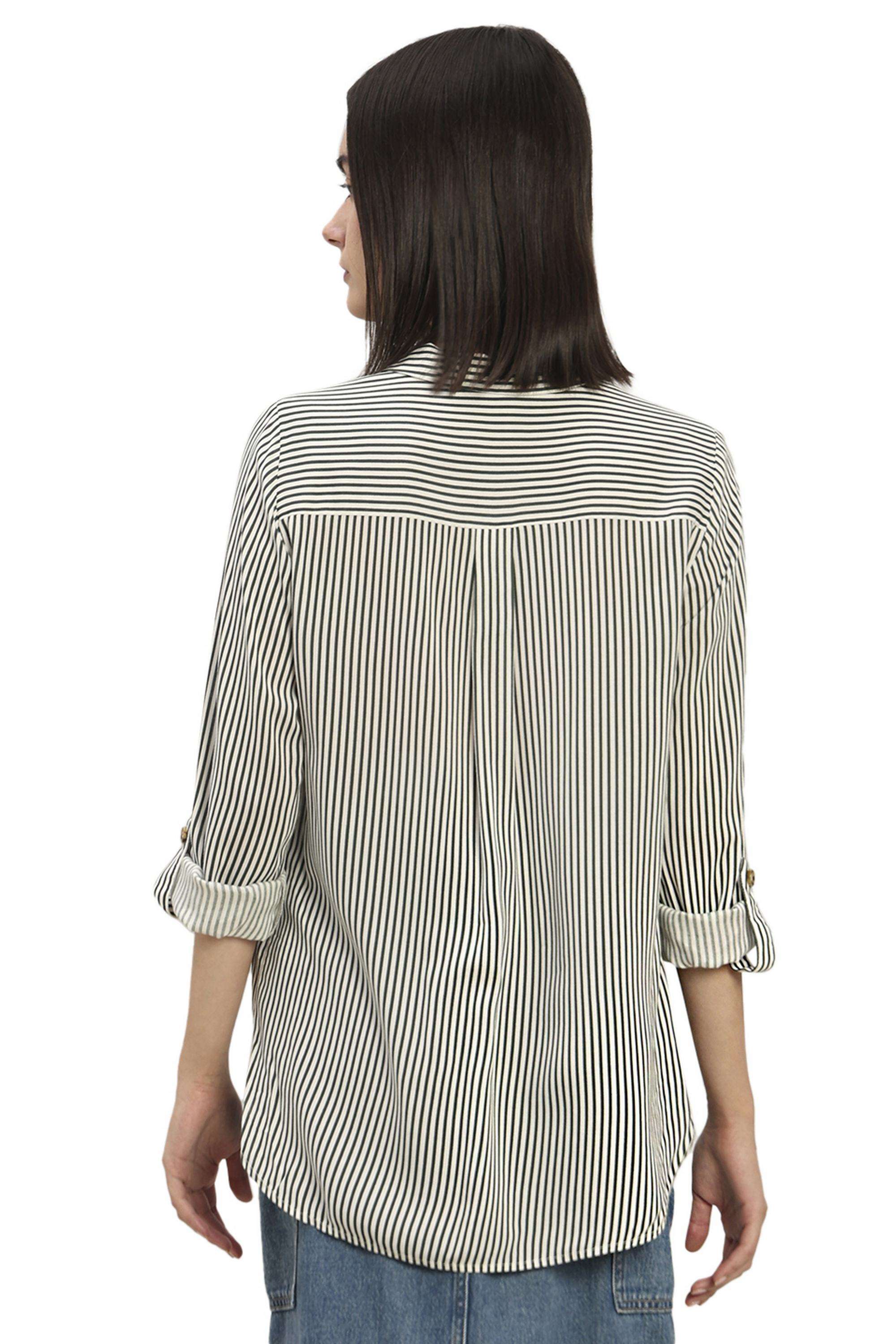 Printed-Viscose-V-Neck-Women-s-Shirt