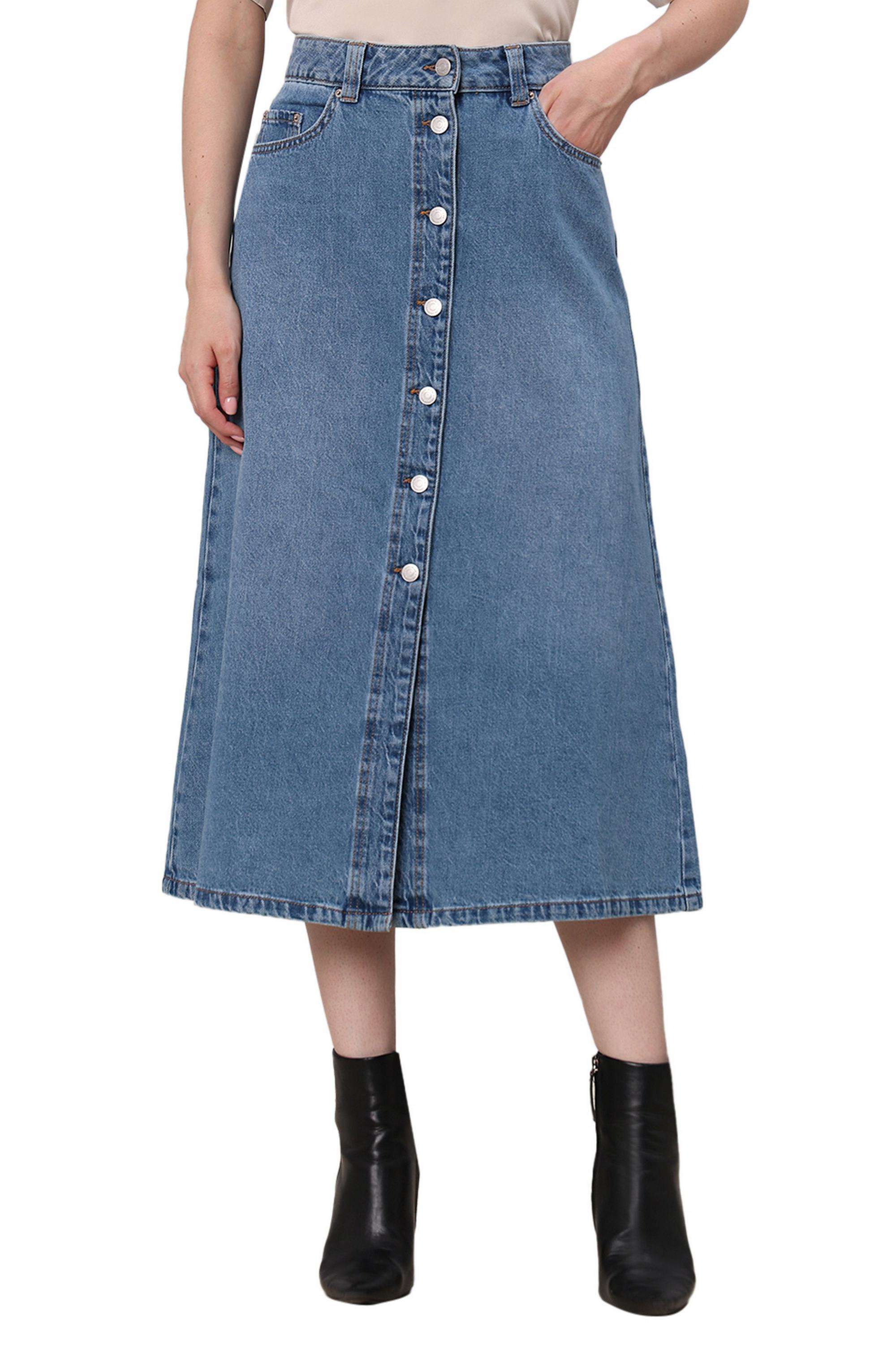 vero moda Mid Rise Cotton Regular Fit Women's Skirts-picture-11