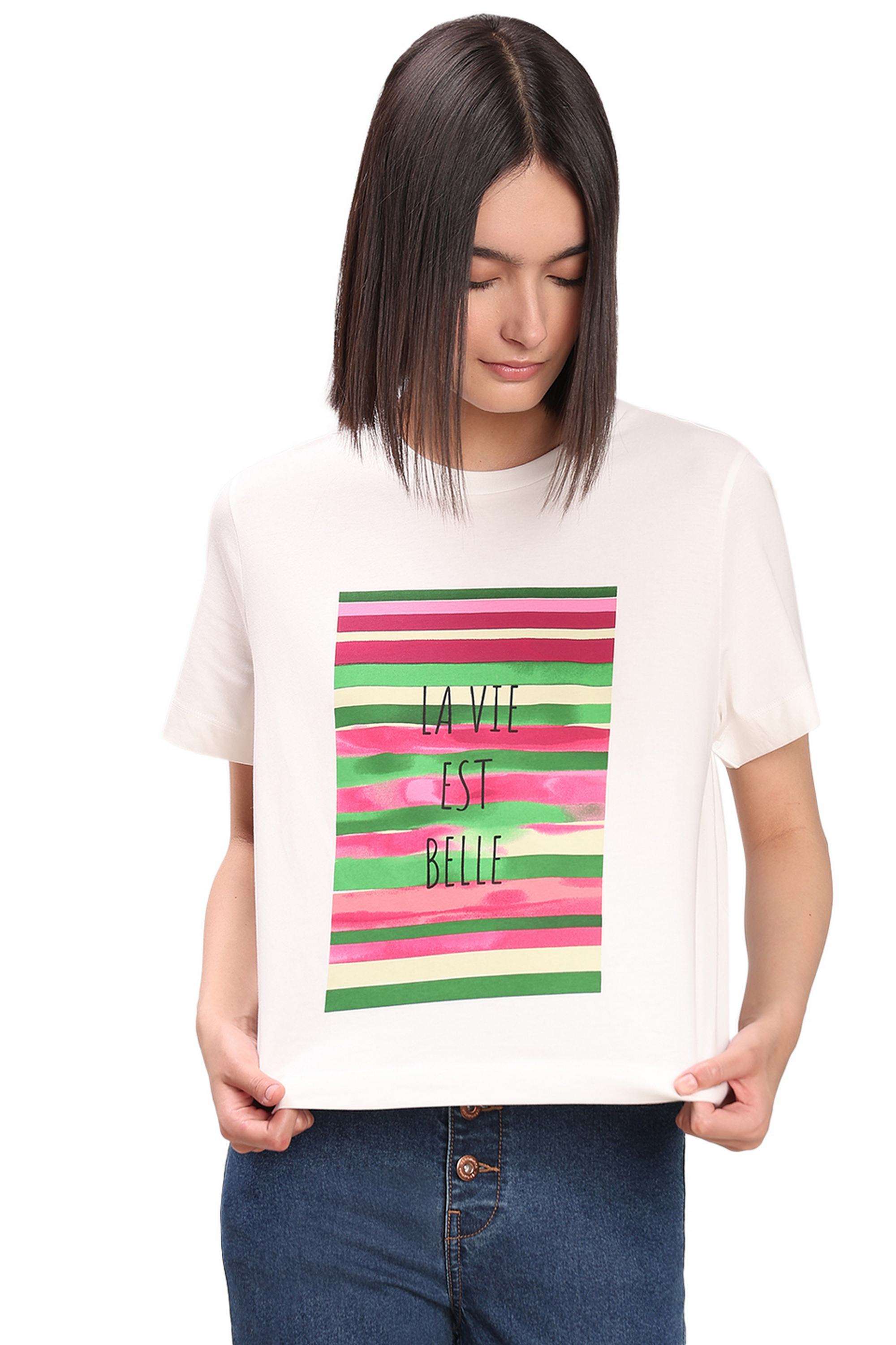 Solid-Blended-Fabric-Women-s-T-Shirt