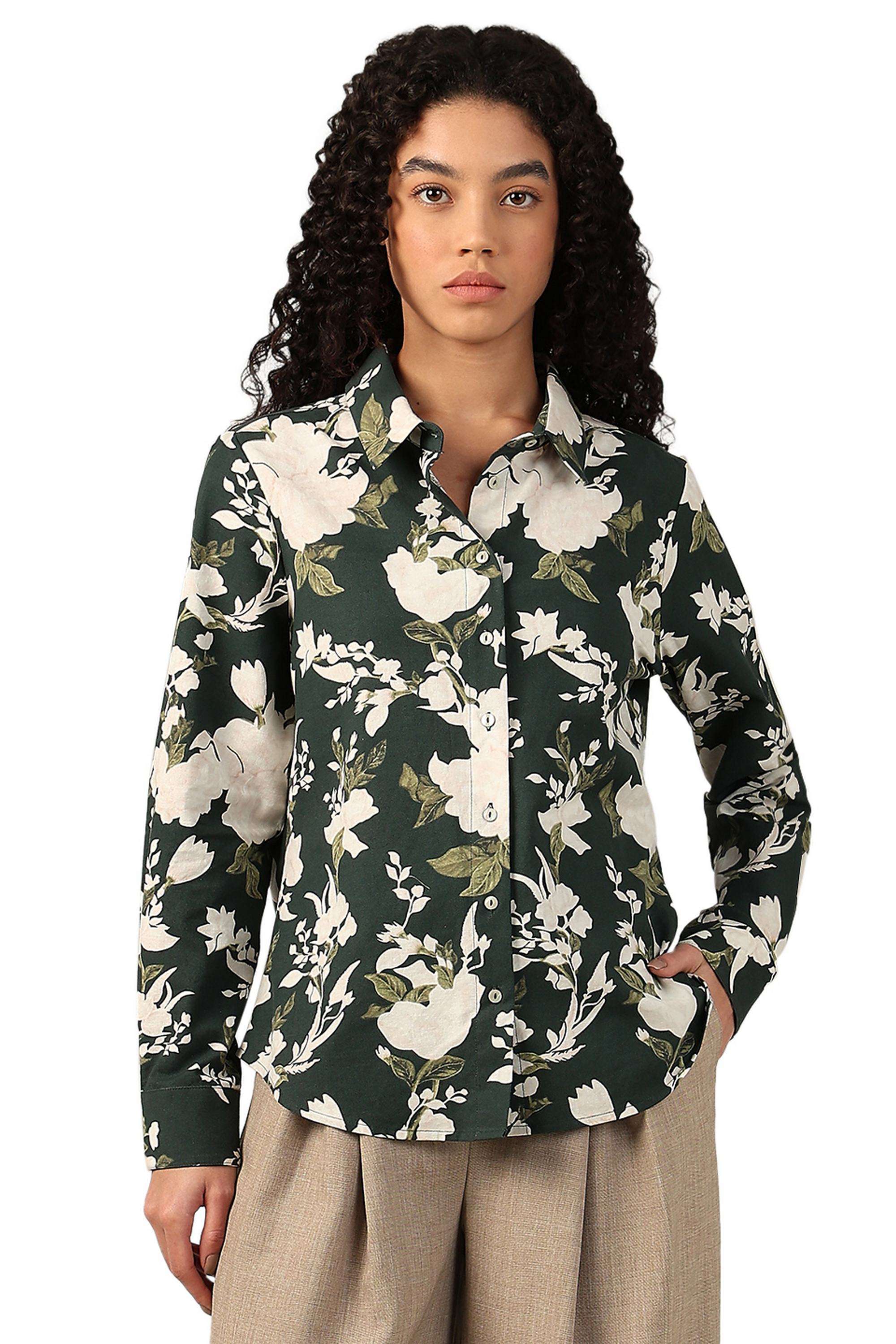 Solid-Cotton-Women-s-Casual-Wear-Shirt