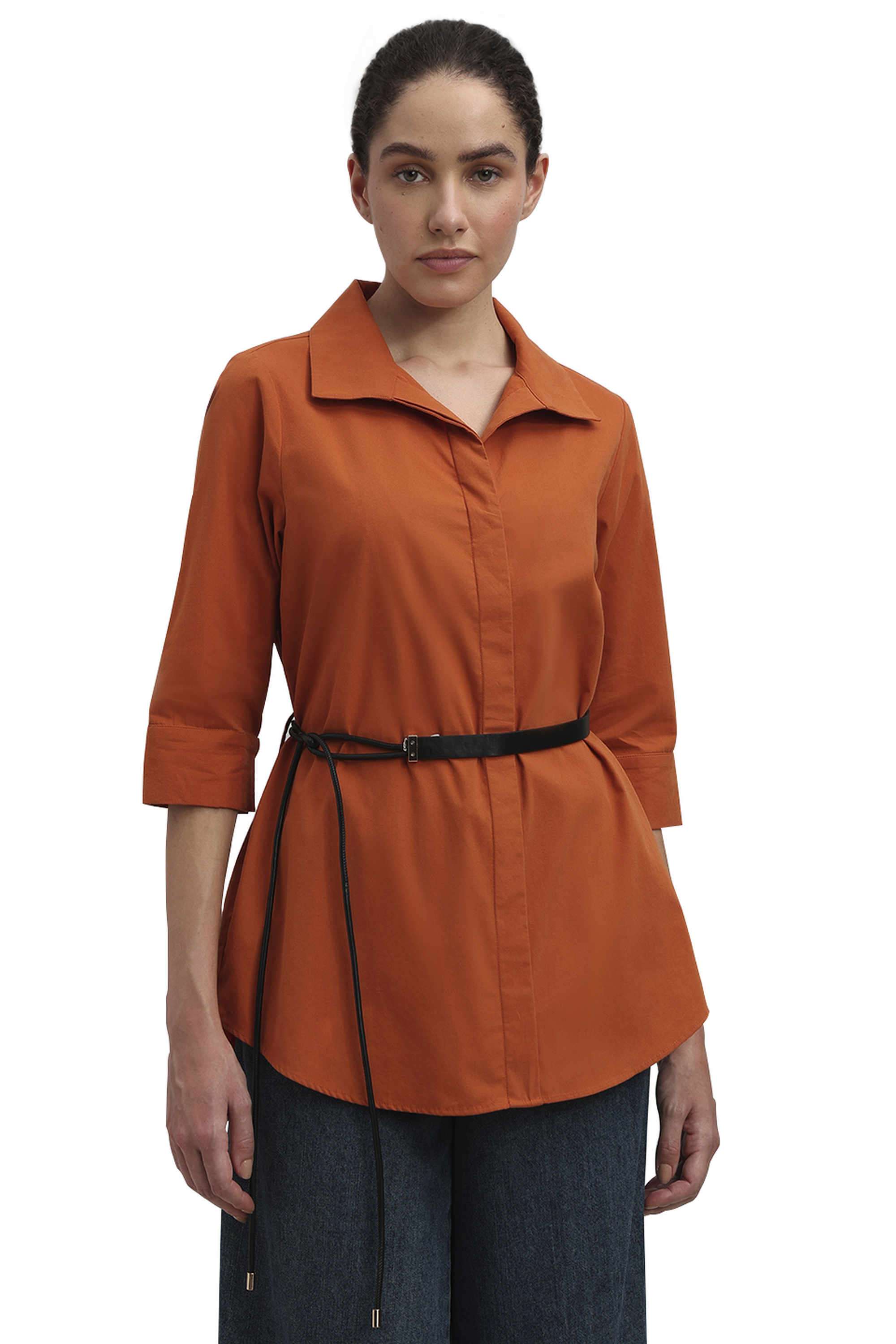 Solid-Cotton-Regular-Fit-Women-s-Casual-Shirt