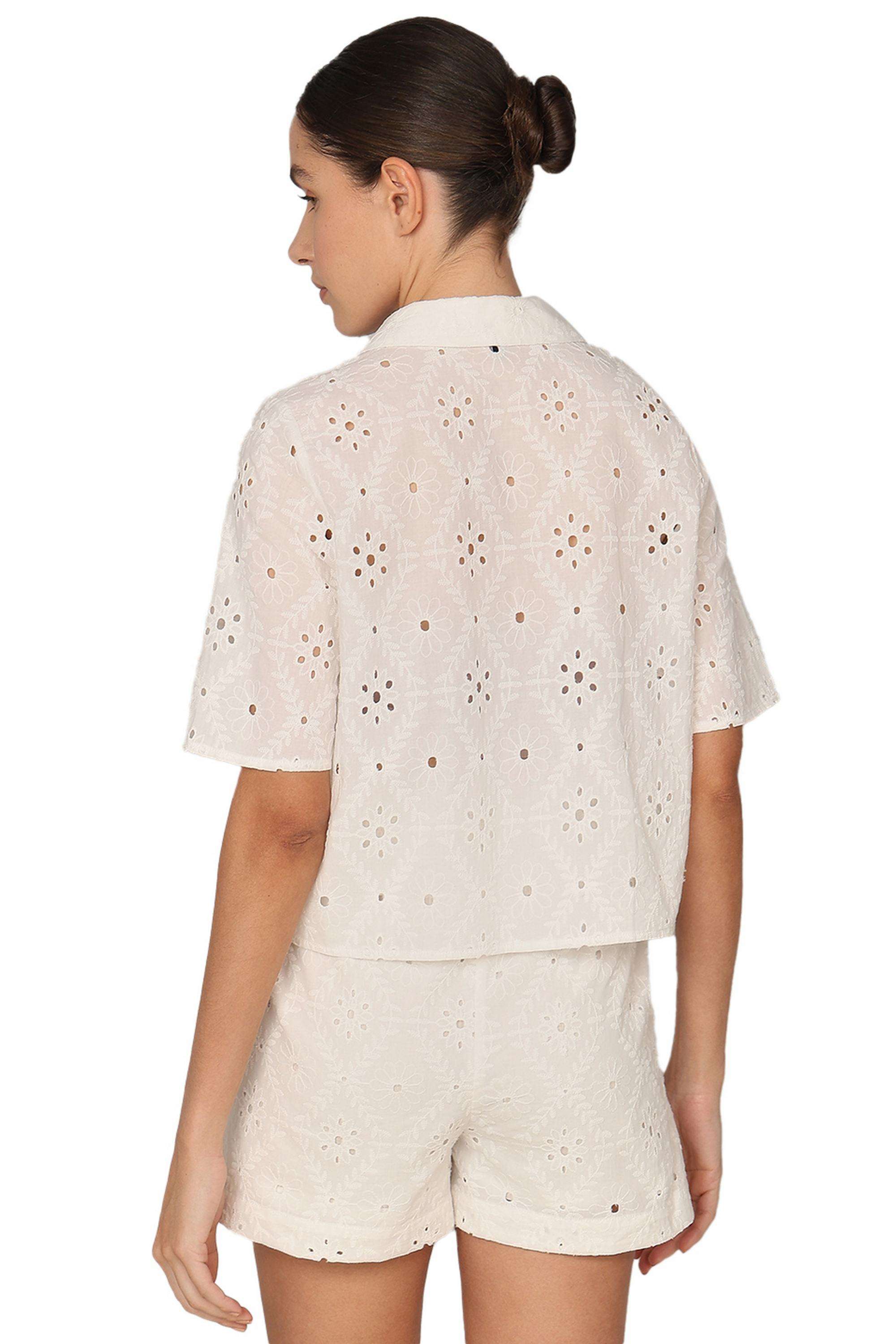 Printed-Cotton-V-Neck-Women-s-Shirt
