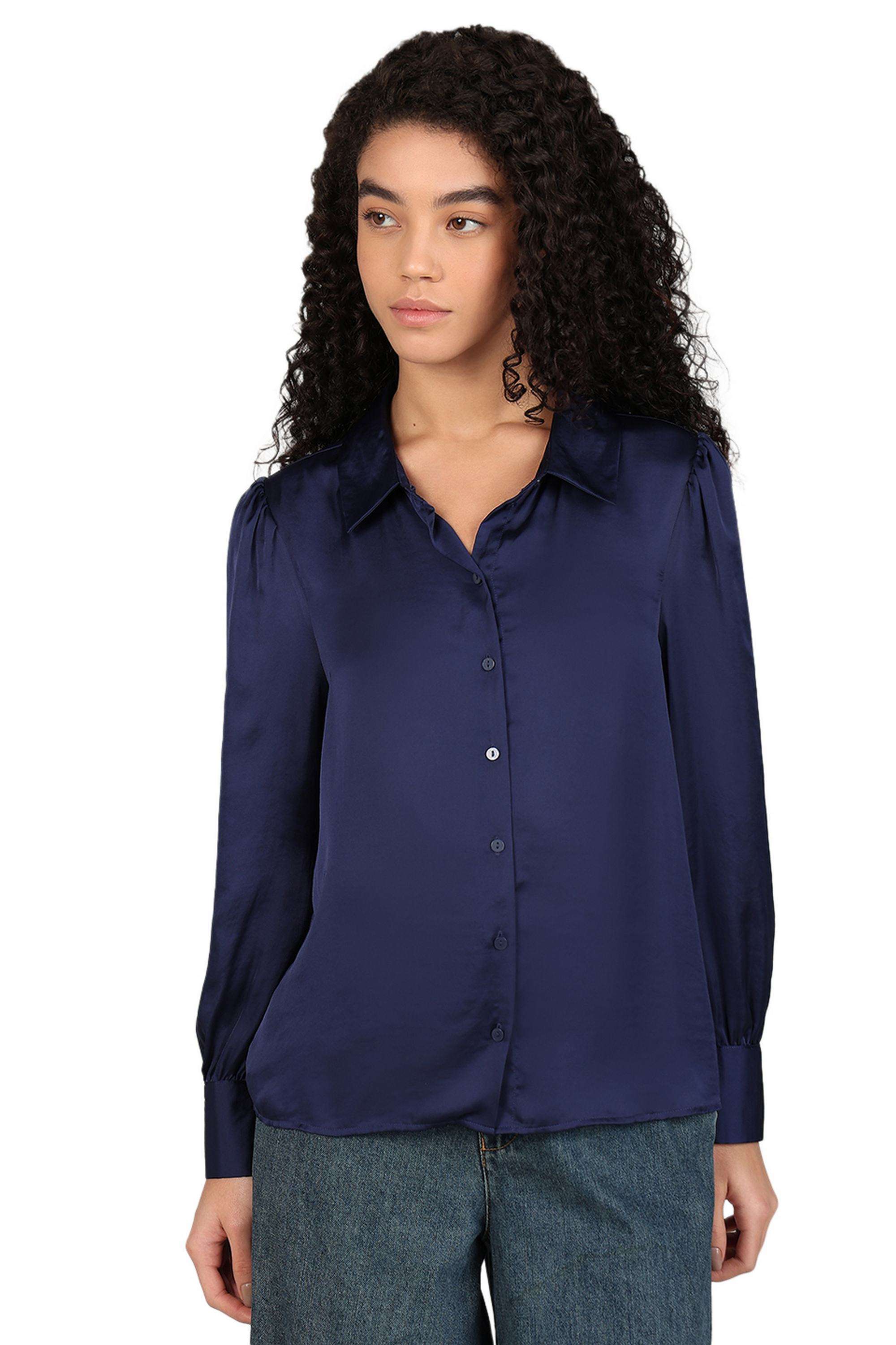 vero moda Solid Polyester V-Neck Women's Shirt-picture-11