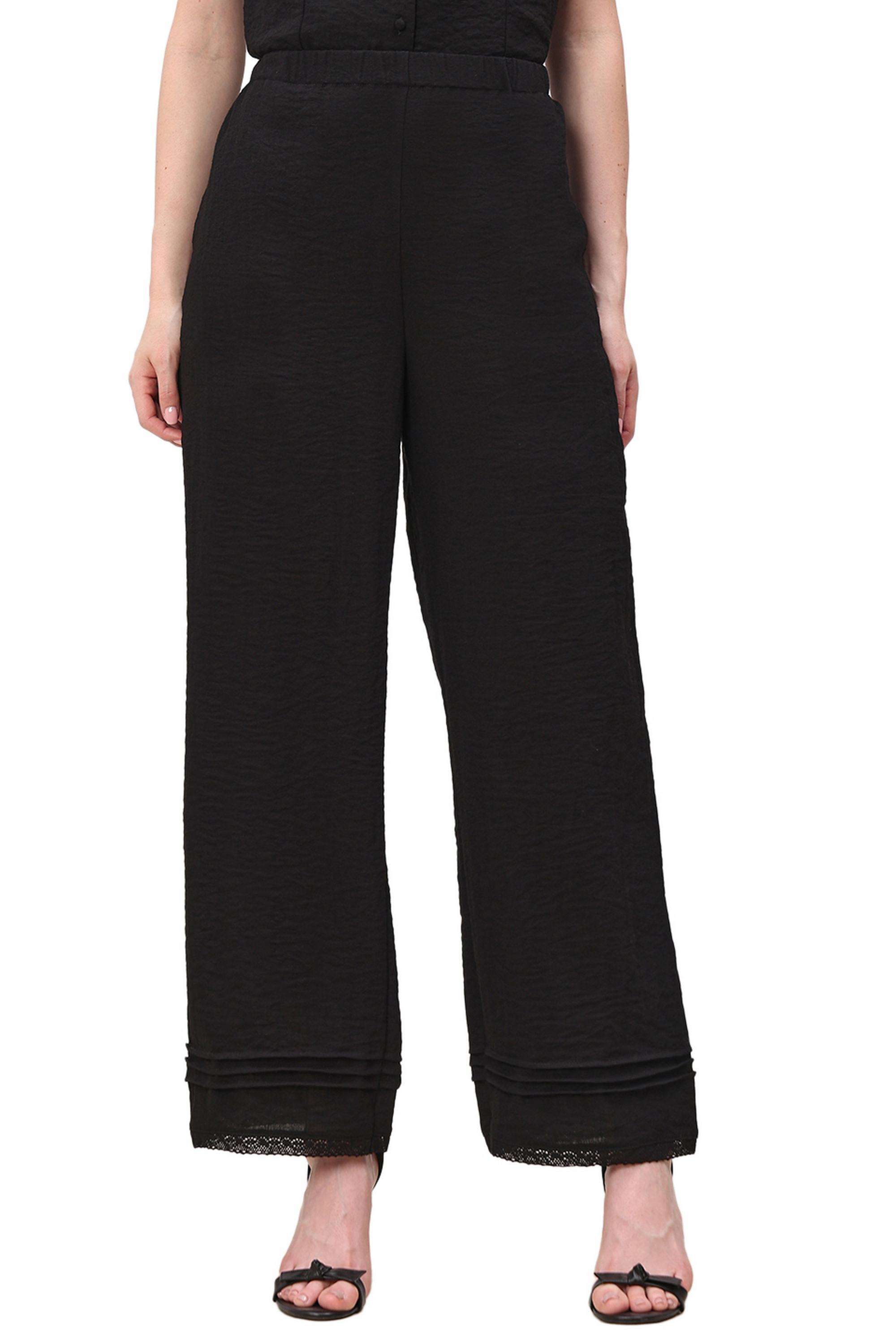 Mid-Rise-Viscose-Regular-Fit-Women-s-Pants