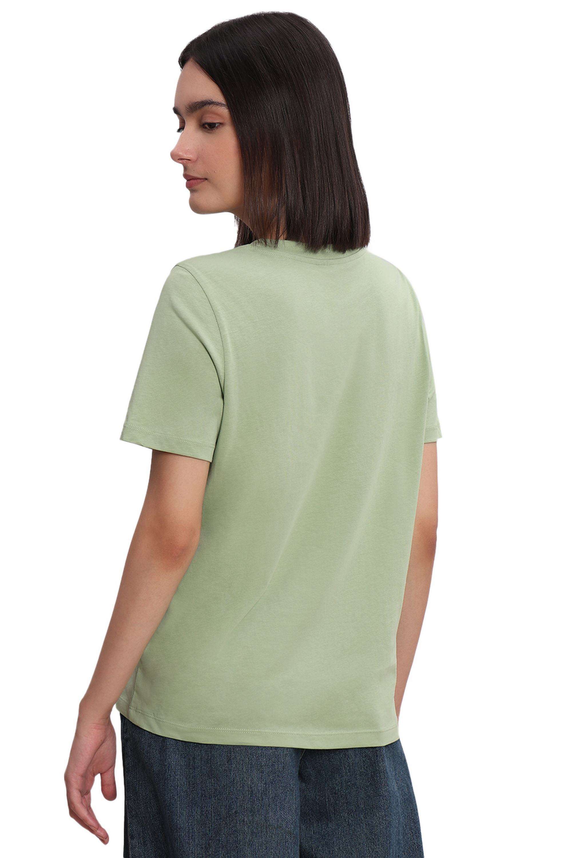 Solid-Cotton-Women-s-T-Shirt