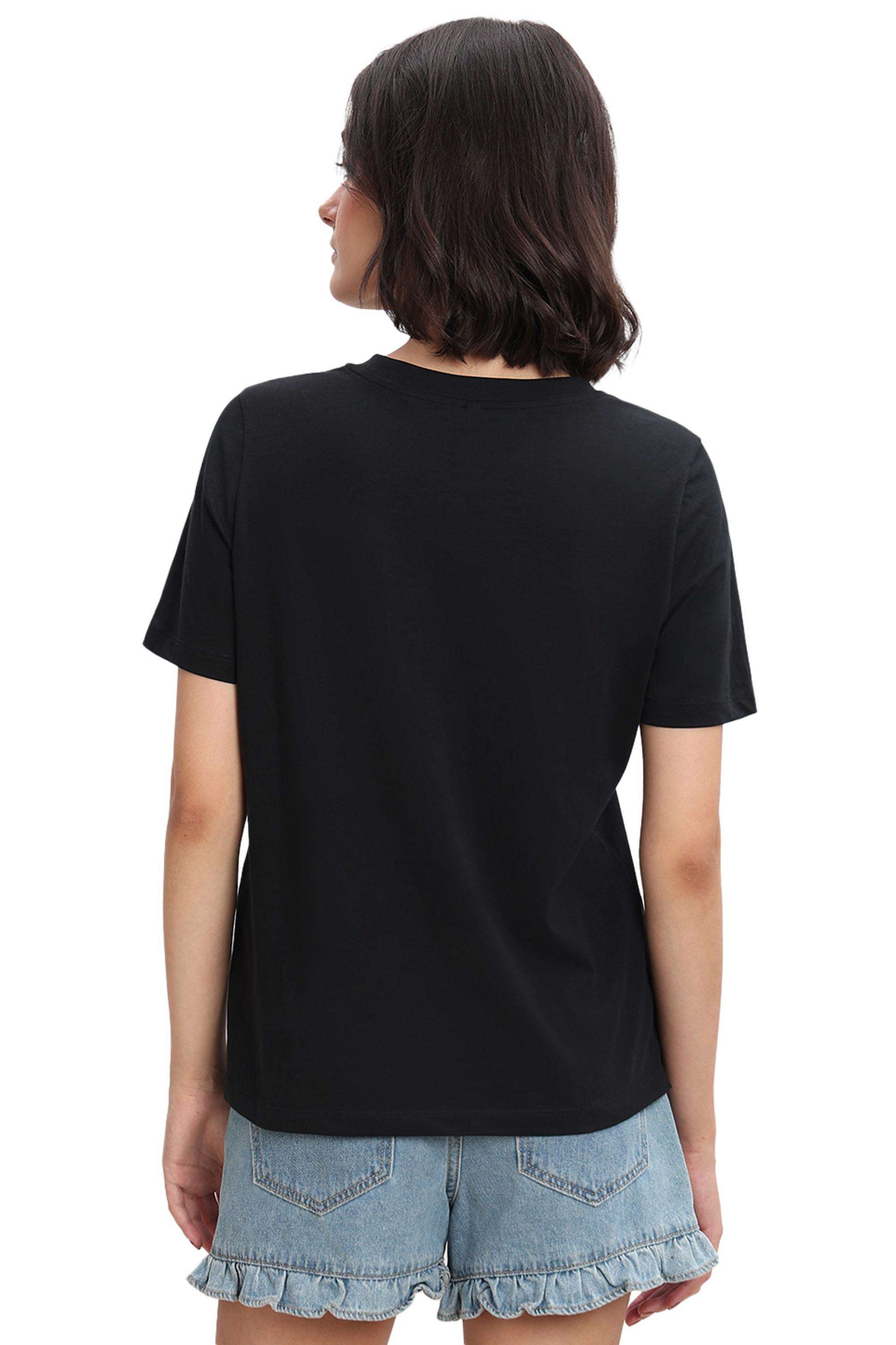 Solid-Cotton-Women-s-T-Shirt