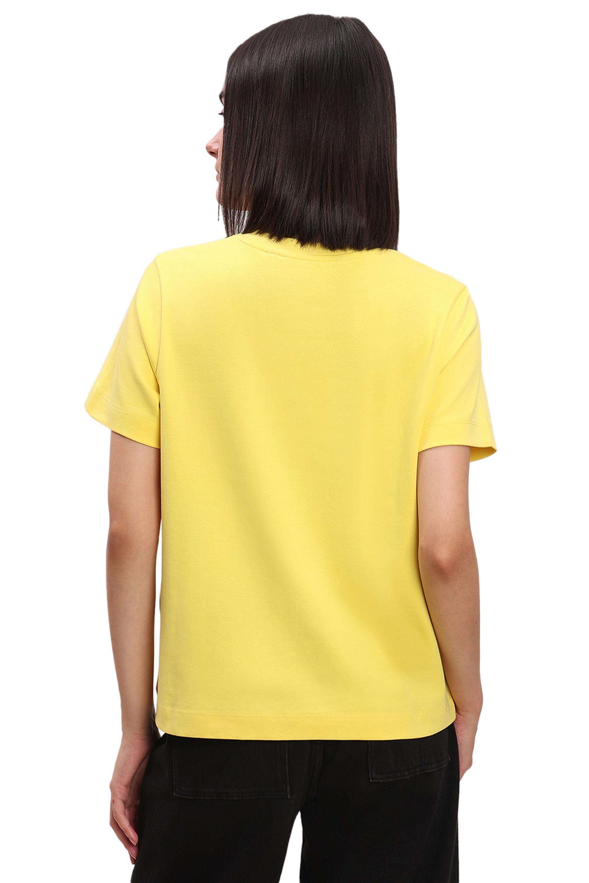 Solid-Cotton-Round-Neck-Women-s-T-Shirt