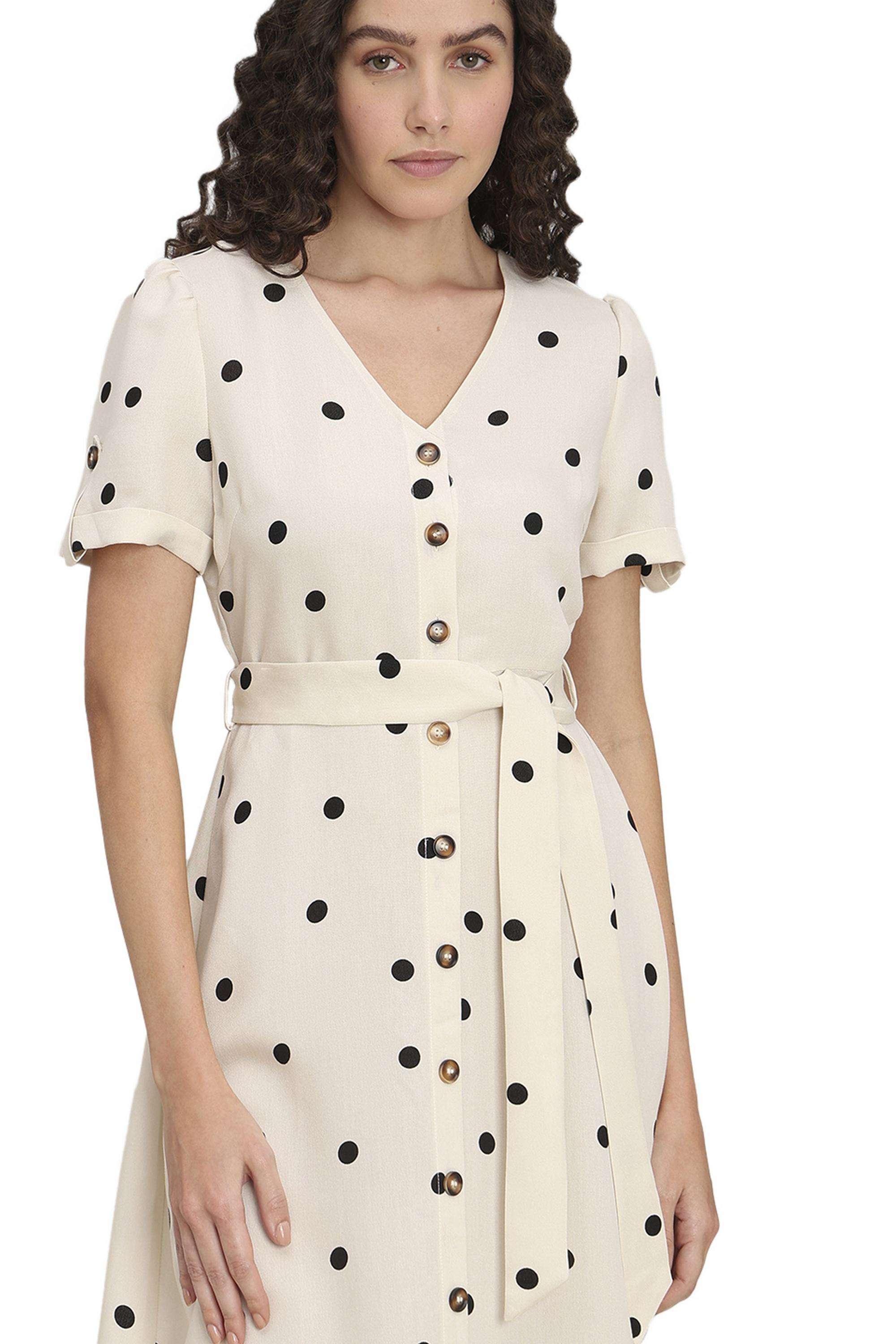 Printed-V-Neck-Viscose-Women-Dress